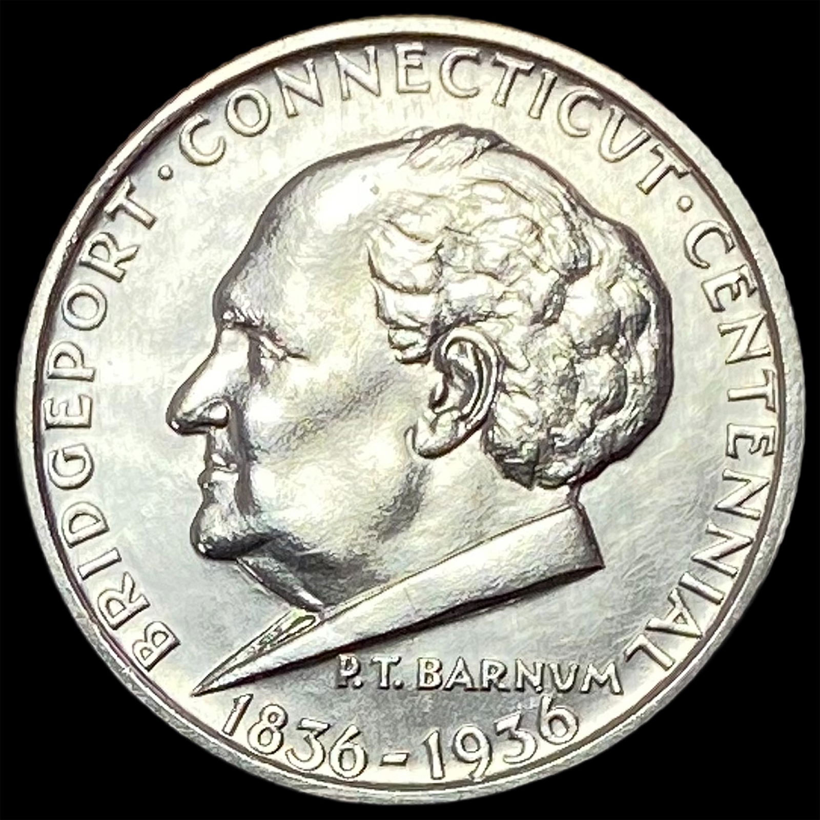 1936 Silver Half Dollar Bridgeport Centennial GEM BU (1 of 2)