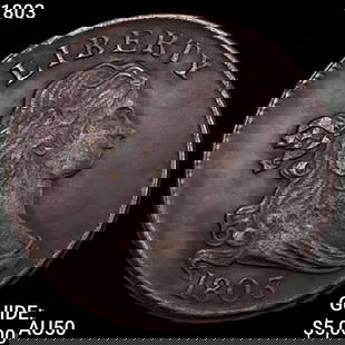1803 Draped Bust Half Cent CLOSELY UNCIRCULATED: 1803 Draped Bust Half Cent CLOSELY UNCIRCULATED