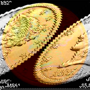 1852 $5 Gold Half Eagle UNCIRCULATED: 1852 $5 Gold Half Eagle UNCIRCULATED
