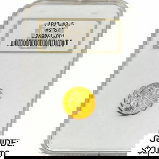 1913 $2.50 Gold Quarter Eagle NGC MS61: 1913 $2.50 Gold Quarter Eagle NGC MS61