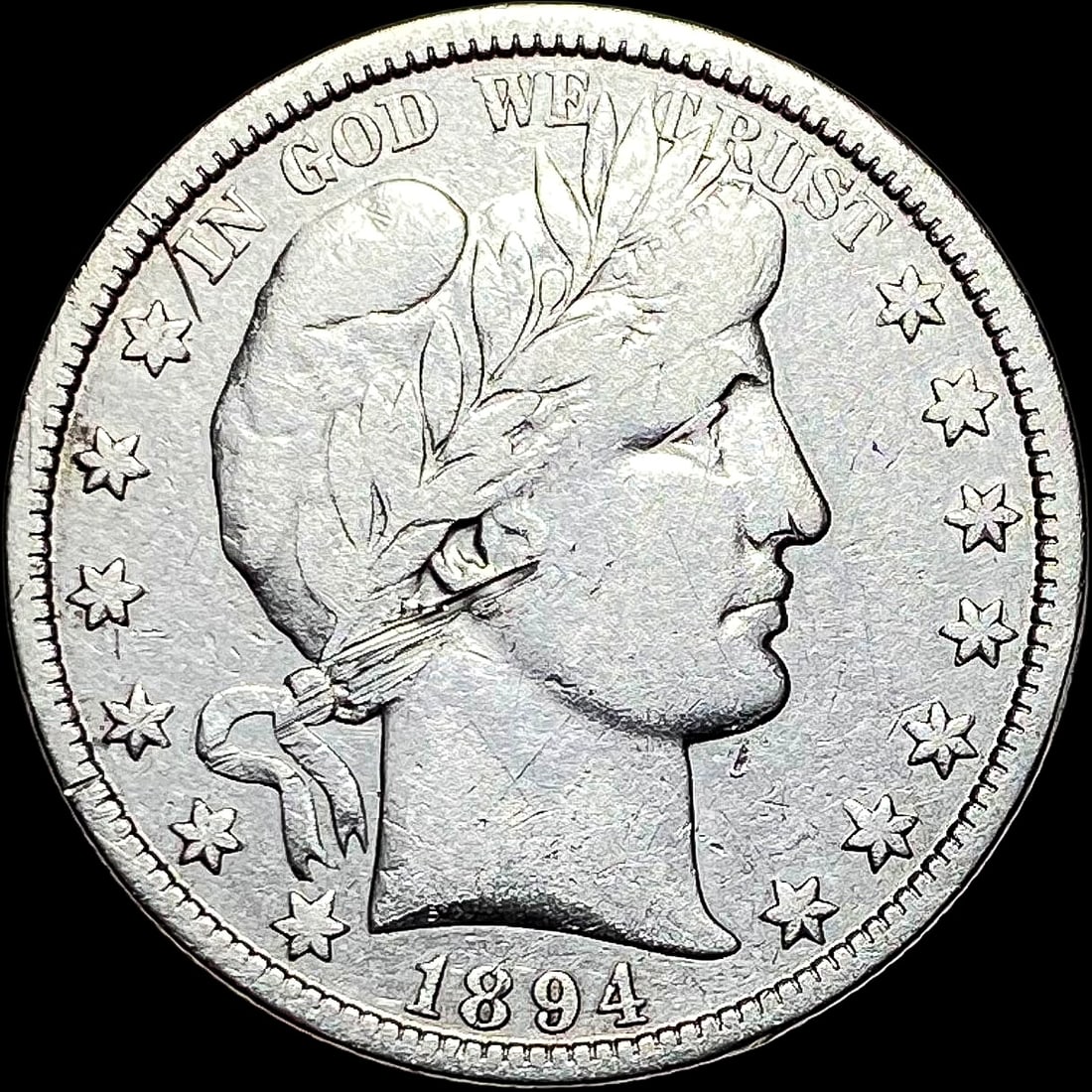 1894-O Silver Barber Half Dollar LIGHTLY CIRCULATED (1 of 2)