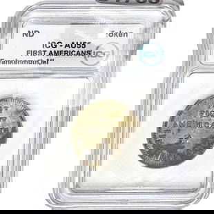 ND First Americans Frankenmuth Token ICG AU55: ND First Americans Frankenmuth Token ICG AU55