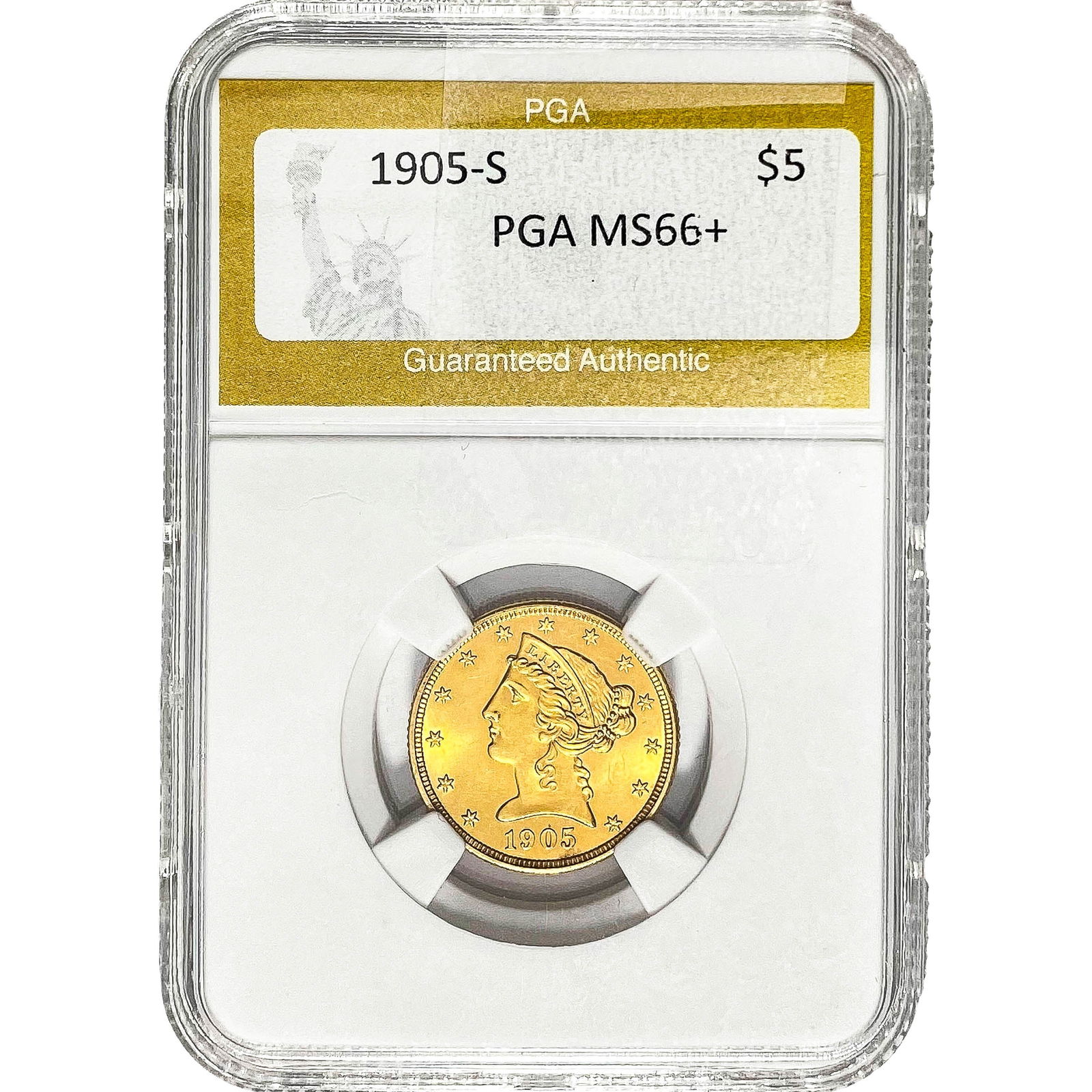 1905-S $5 Gold Half Eagle PGA MS66+ (1 of 2)