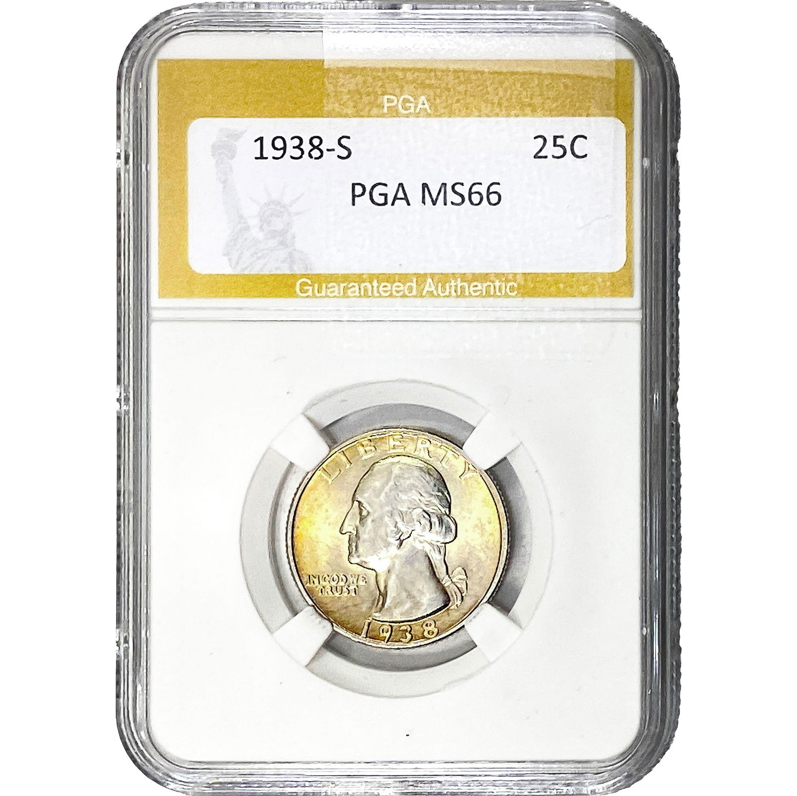 1938-S Washington Silver Quarter PGA MS66 (1 of 2)