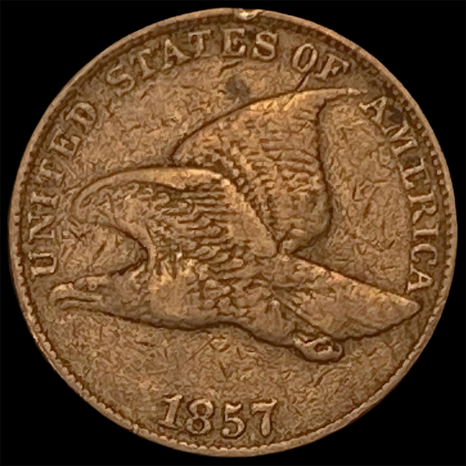 1857 Flying Eagle Cent NEARLY UNCIRCULATED (1 of 2)
