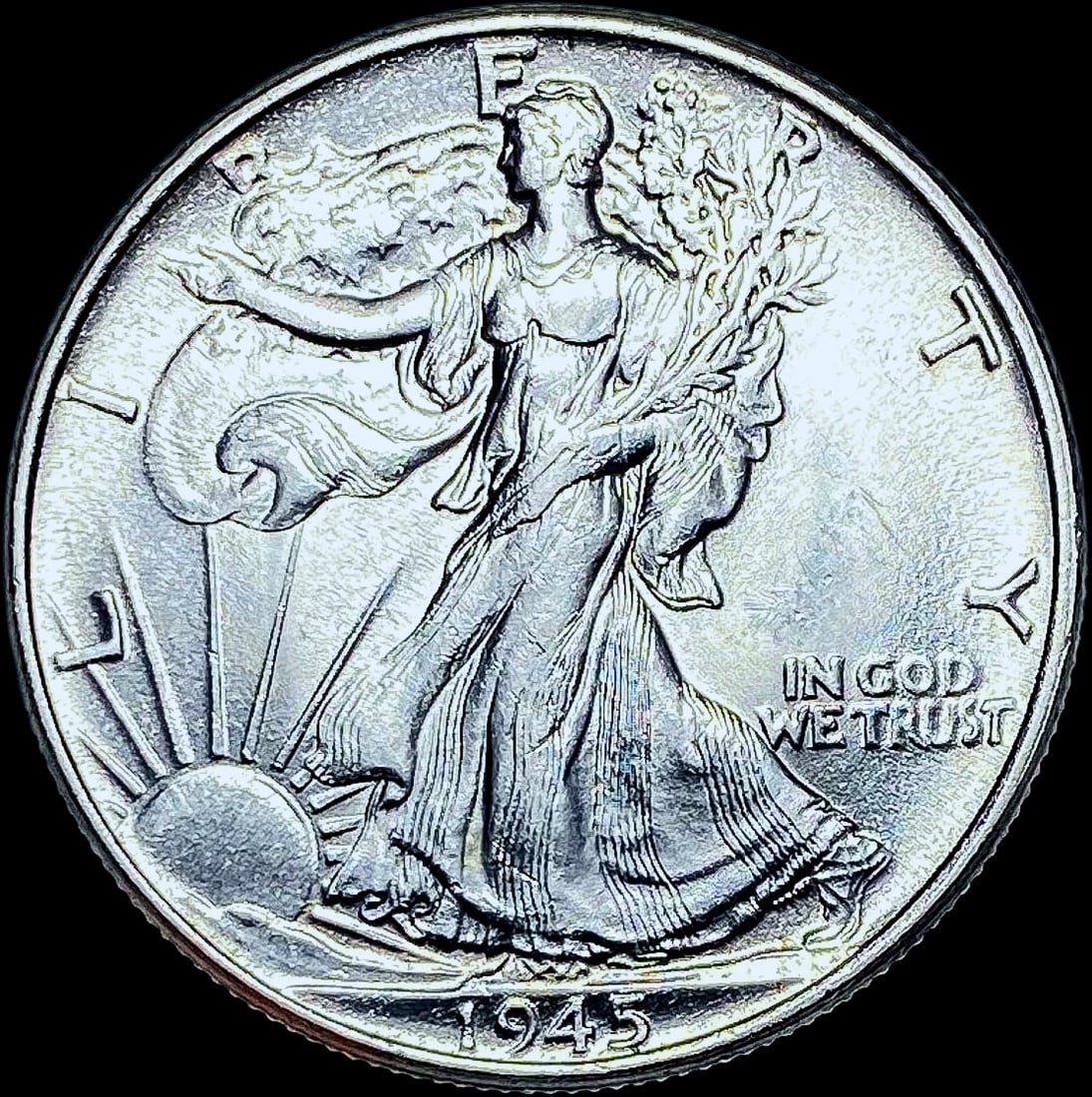 1945 Walking Liberty Half Dollar CHOICE BU: 1945 Walking Liberty Half Dollar CHOICE BU