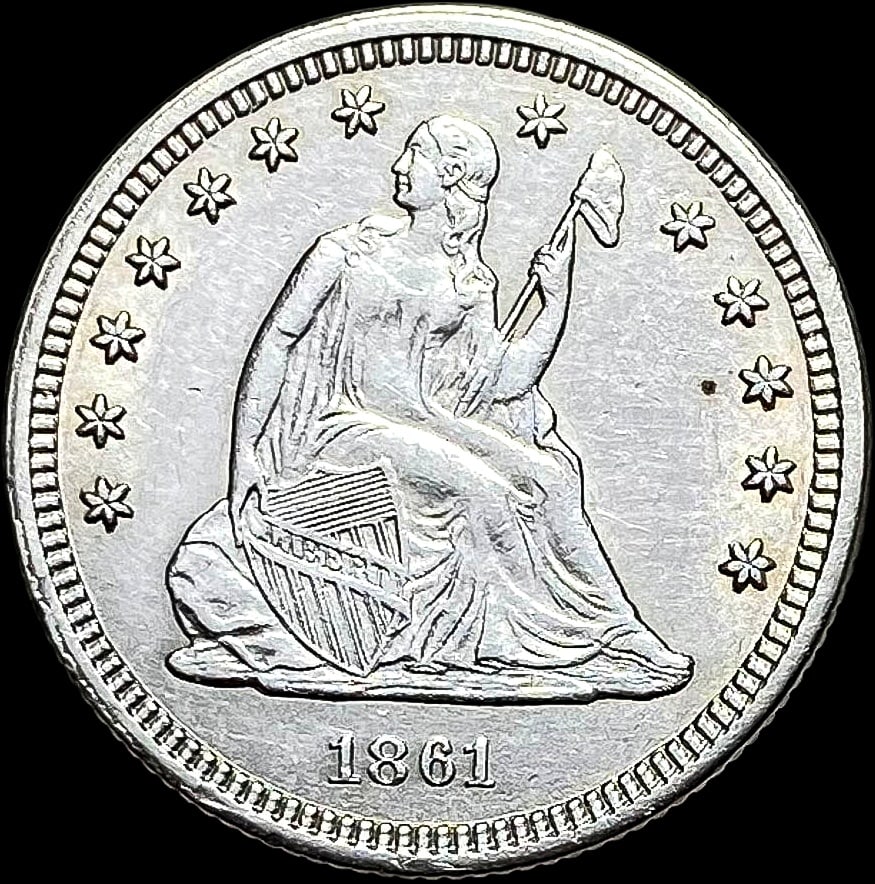 1861 Seated Liberty Quarter UNCIRCULATED (1 of 2)