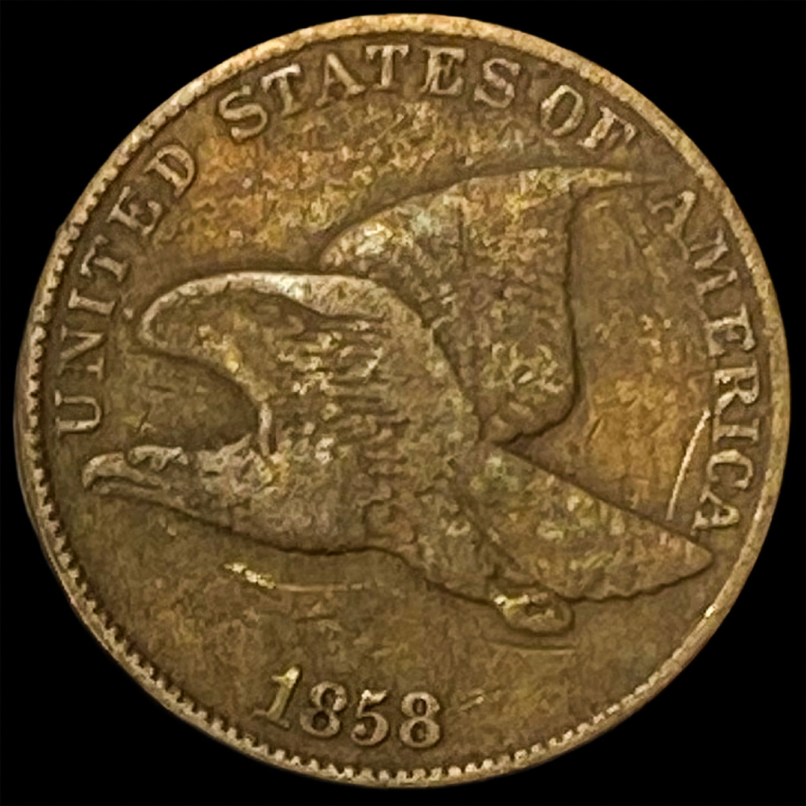 1858 Copper-Nickel Flying Eagle Cent LIGHTLY CIRCULATED (1 of 2)