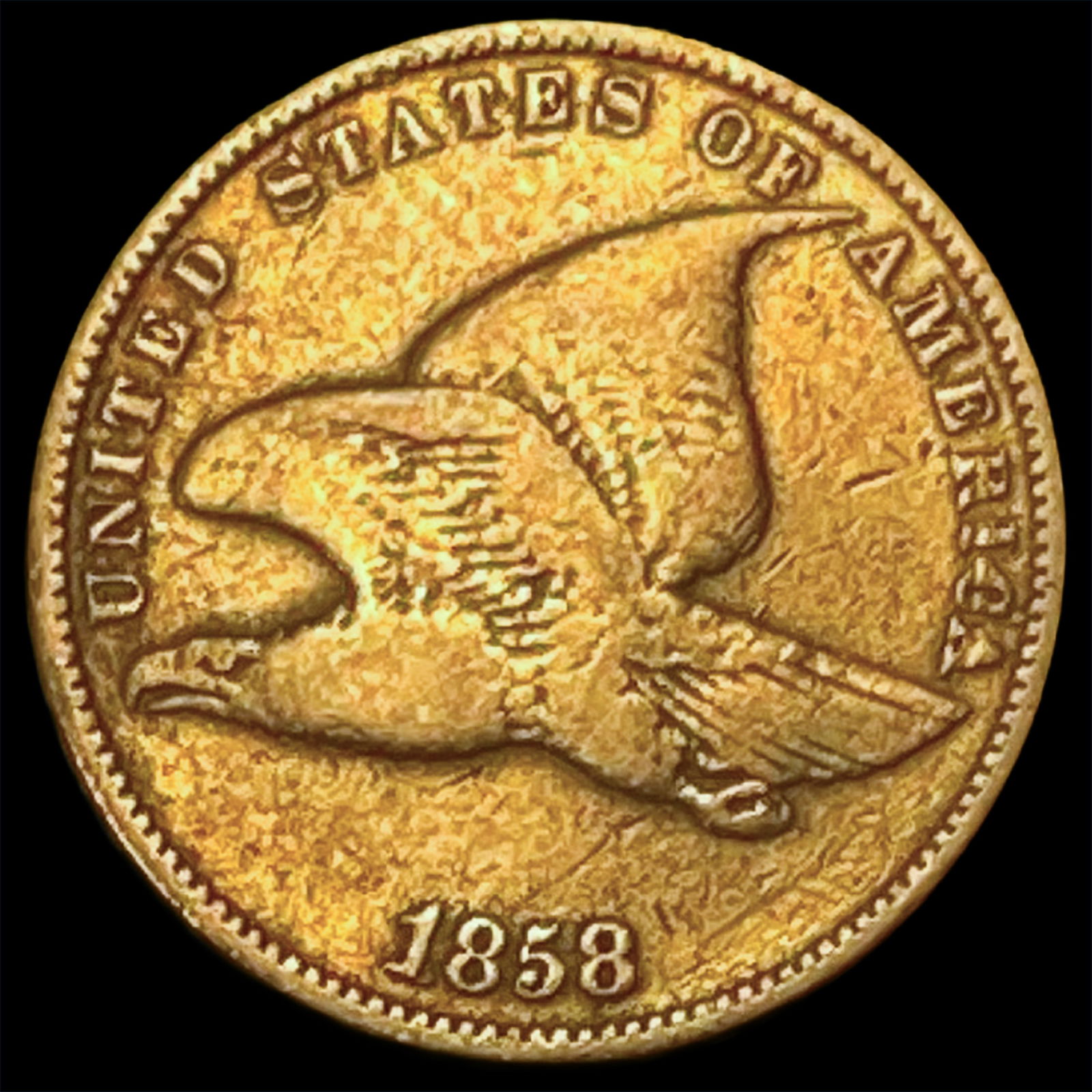 1858 Copper-Nickel Flying Eagle Cent LIGHTLY CIRCULATED (1 of 2)