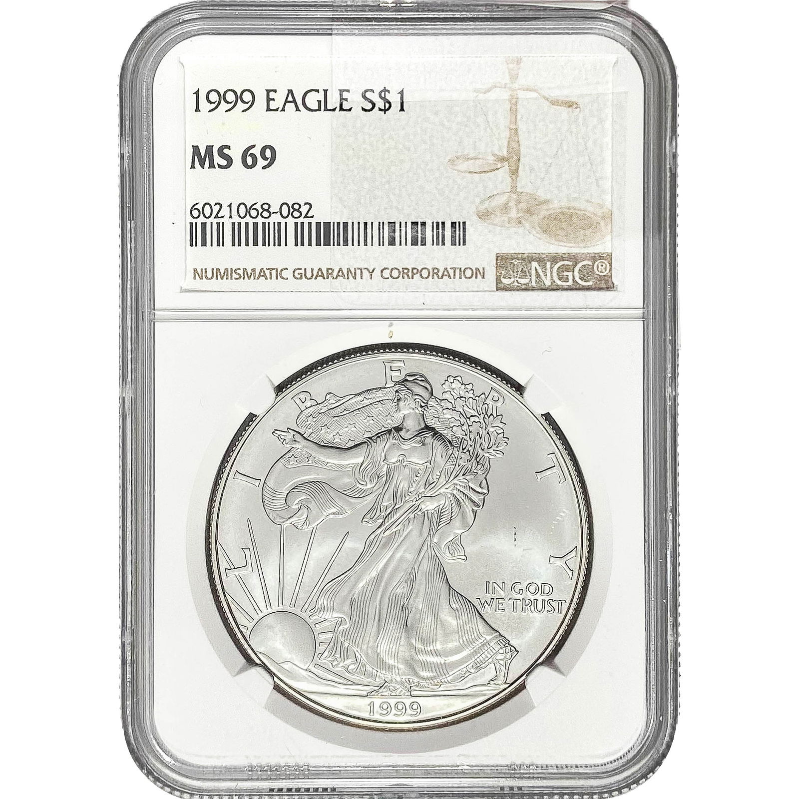 1999 $1 Silver Eagle NGC MS69 (1 of 2)