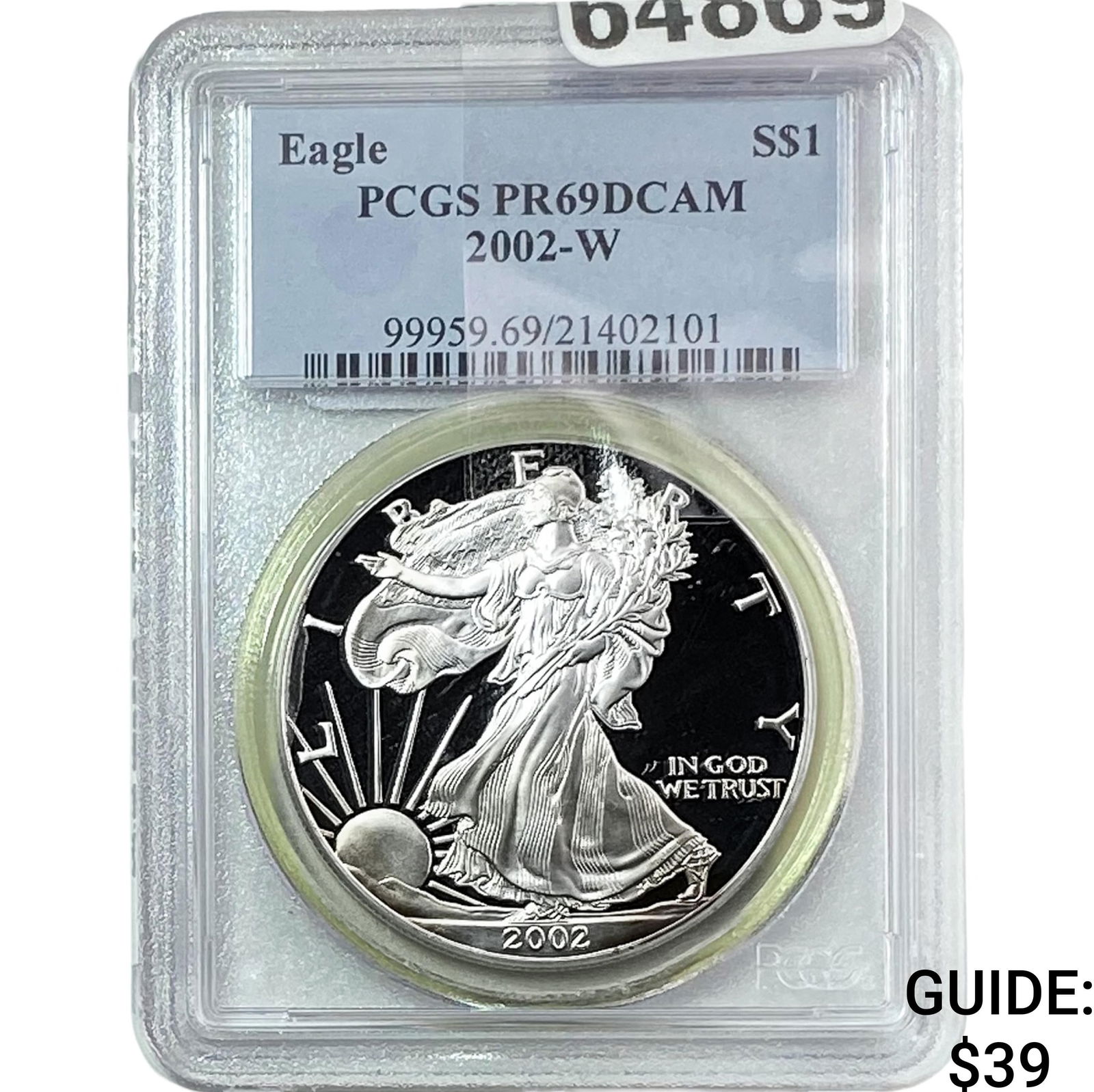 2002-W Silver $1 Eagle PCGS PR69 DCAM (1 of 2)