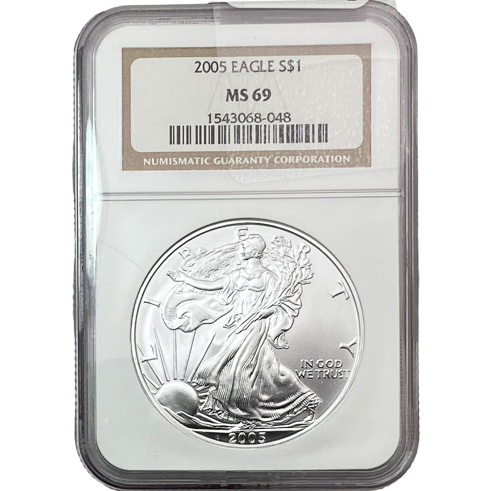 2005 Silver $1 Eagle NGC MS69 (1 of 2)