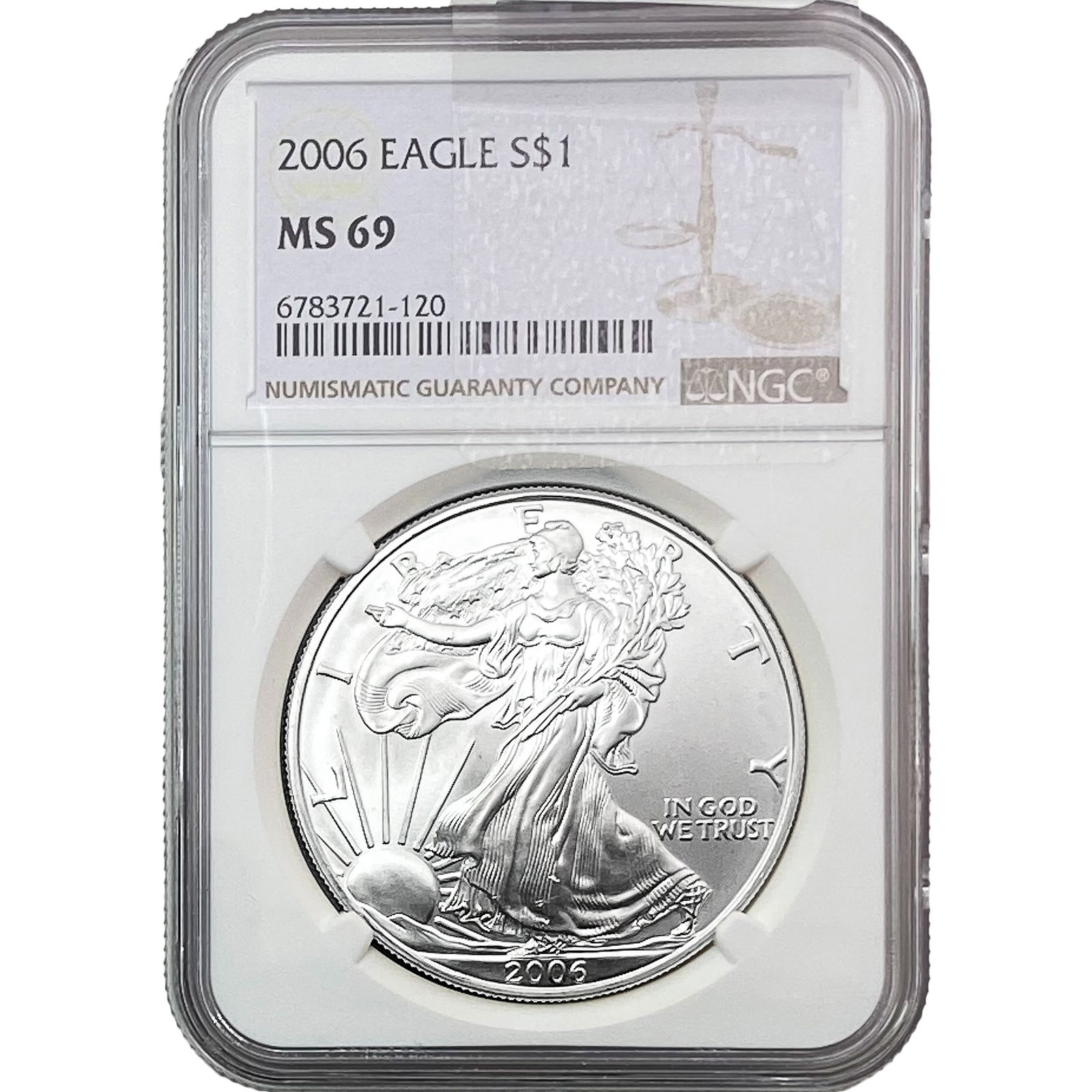 2006 $1 Silver Eagle NGC MS69 (1 of 2)