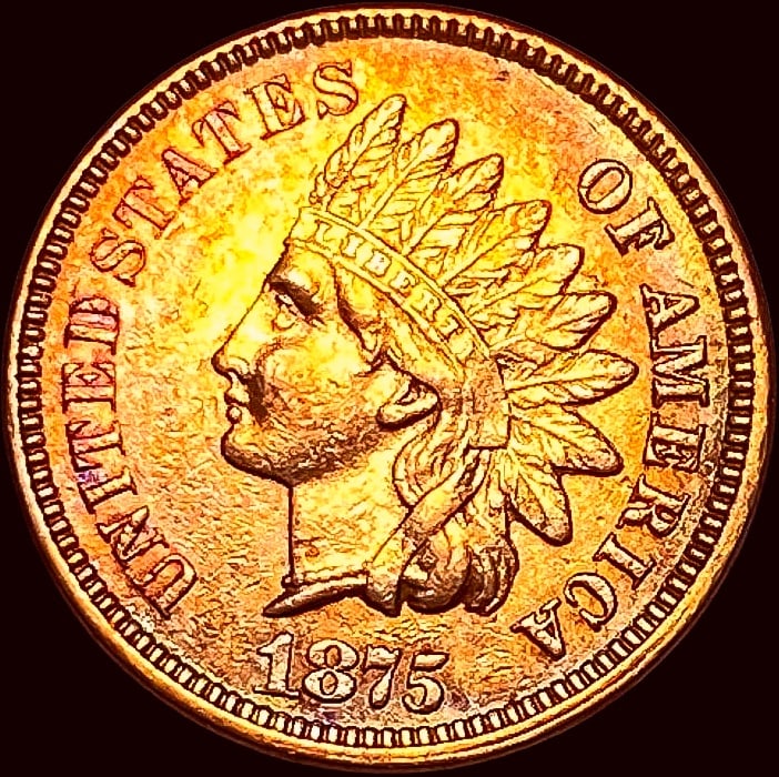 1875 Indian Head Cent UNCIRCULATED (1 of 2)