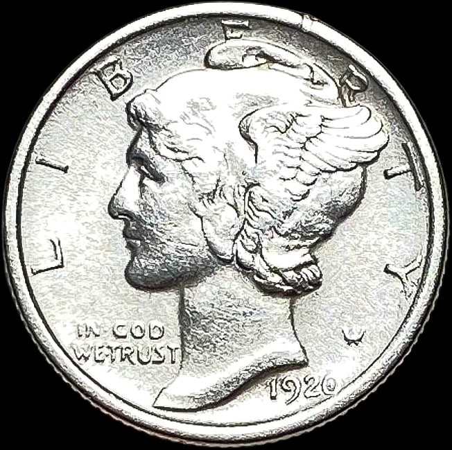 1920-D Mercury Dime CLOSE UNC (1 of 2)