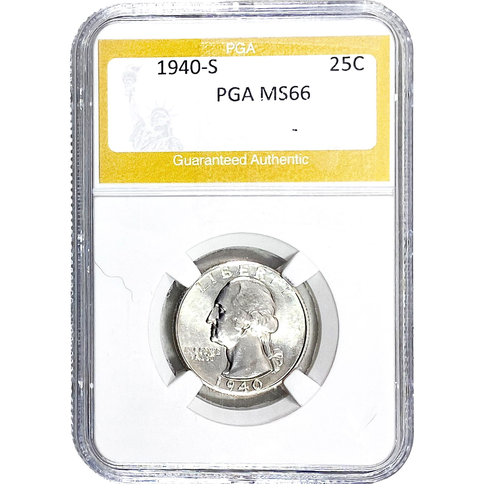 1940-S Washington Silver Quarter PGA MS66 (1 of 2)