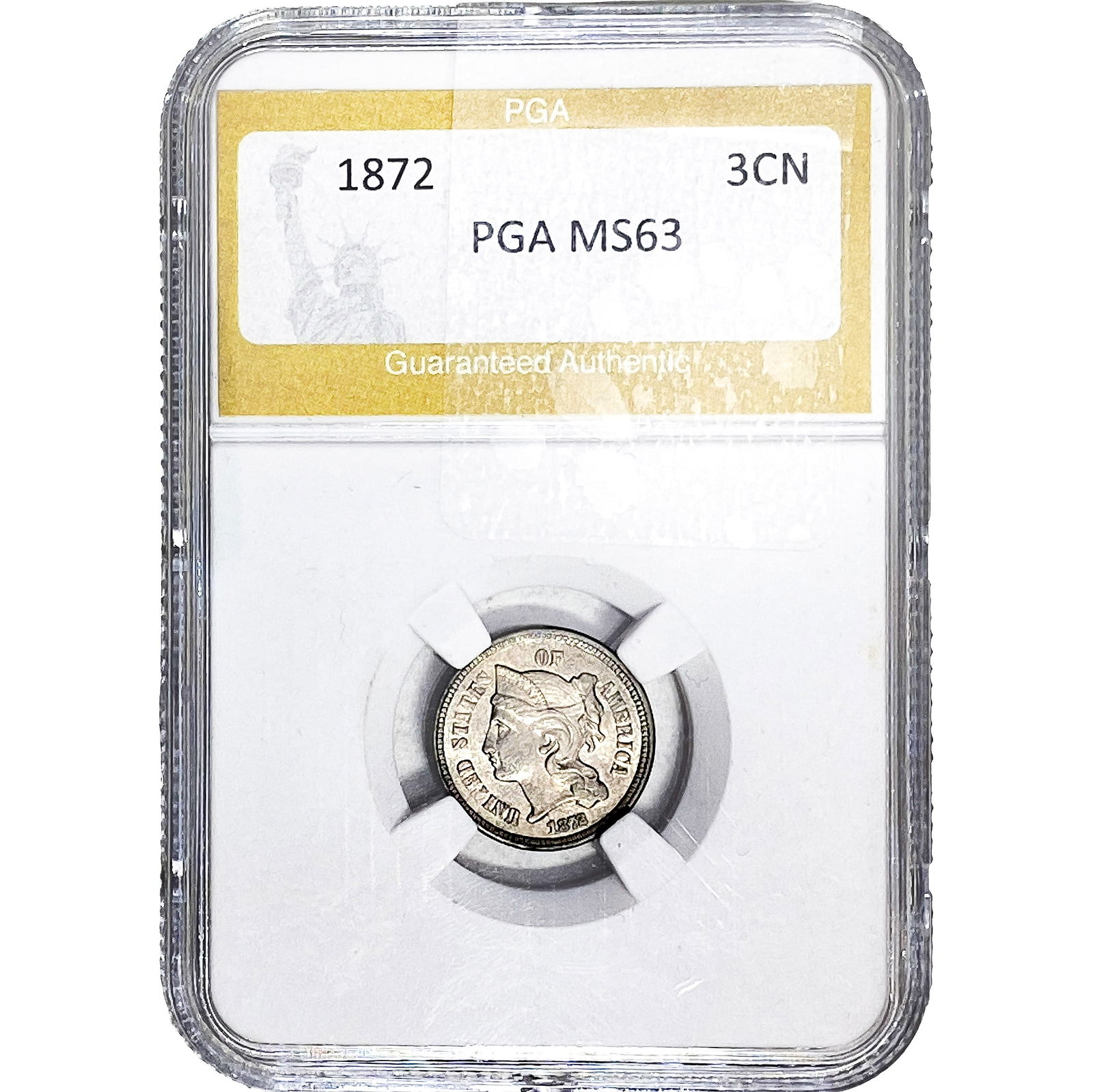 1872 Silver Three Cent PGA MS63 (1 of 2)