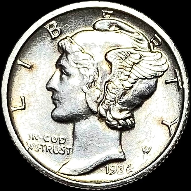 1936-D Mercury Dime UNC (1 of 2)