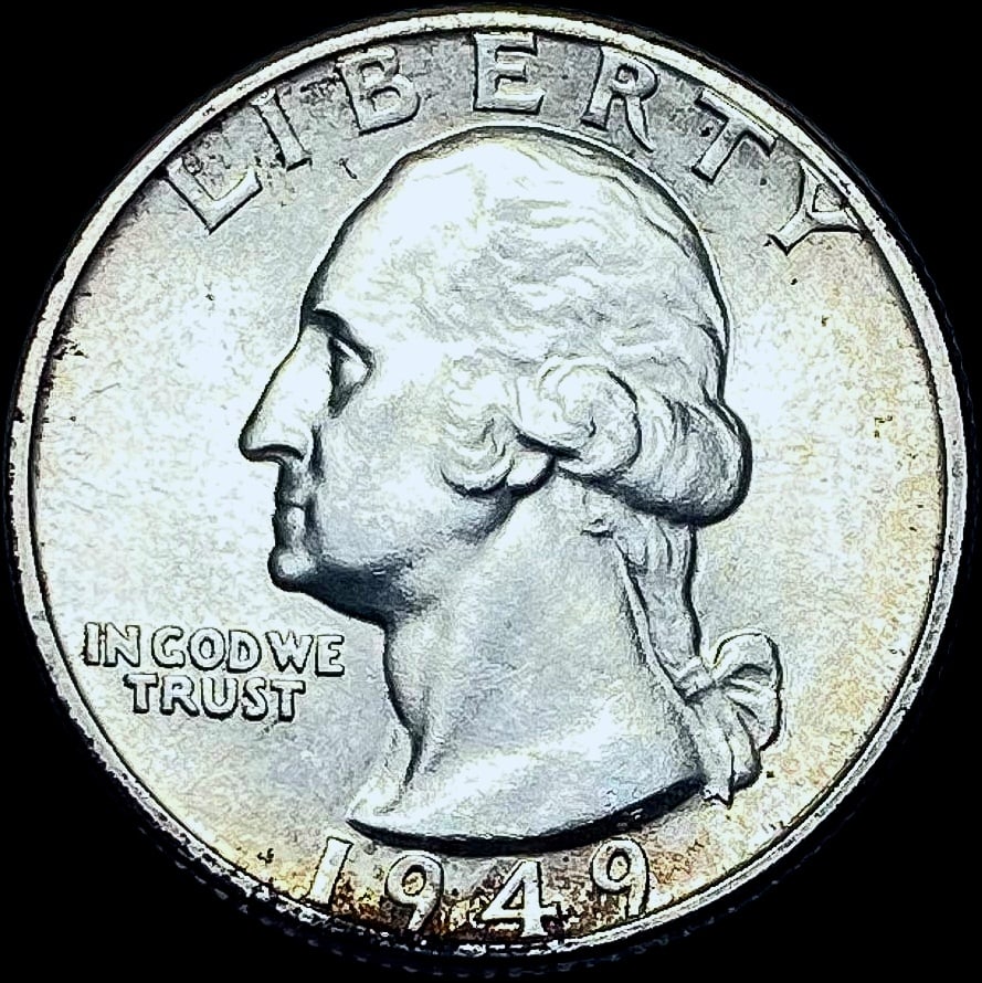 1949-D Silver Washington Quarter GEM BU (1 of 2)