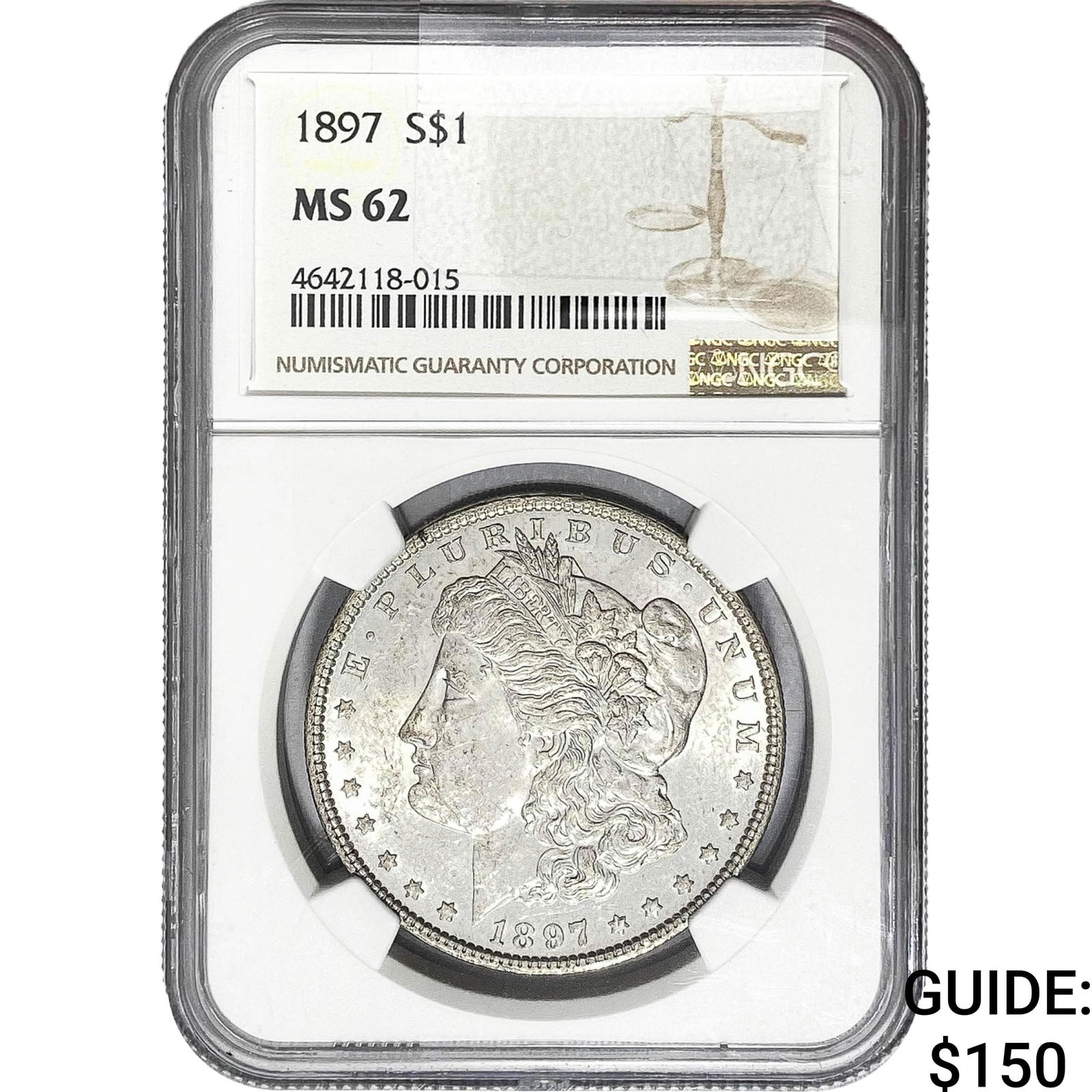 1897 Morgan Silver Dollar NGC MS62 (1 of 2)