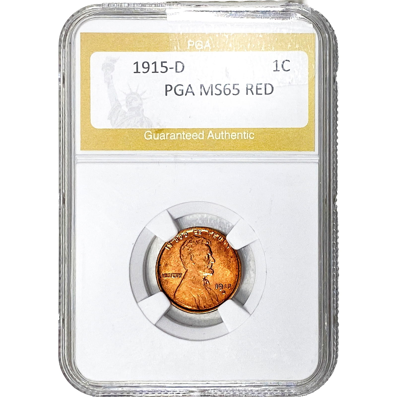 1915-D Wheat Cent PGA MS65 RED (1 of 2)
