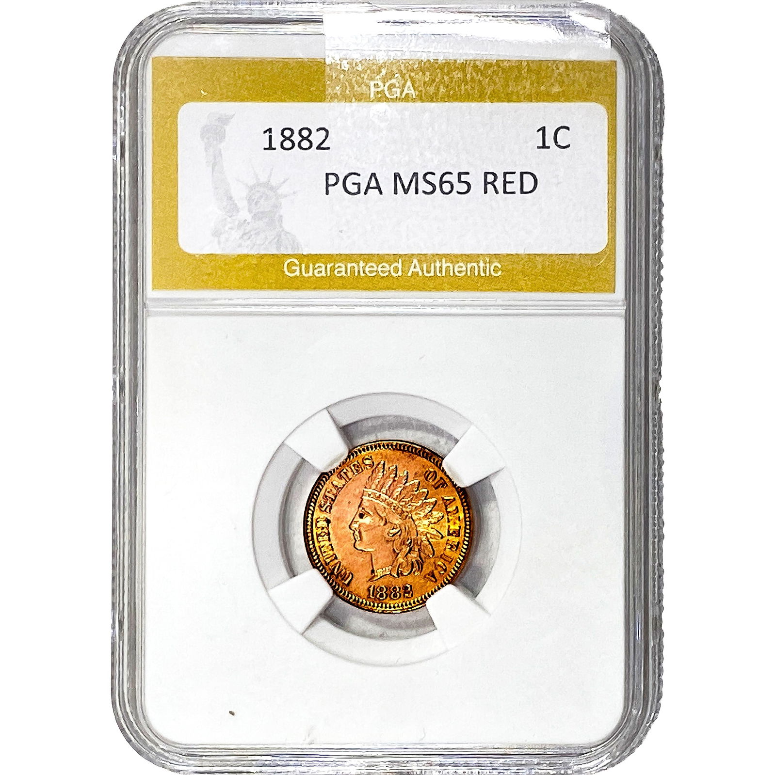 1882 Indian Head Cent PGA MS65 RED (1 of 2)