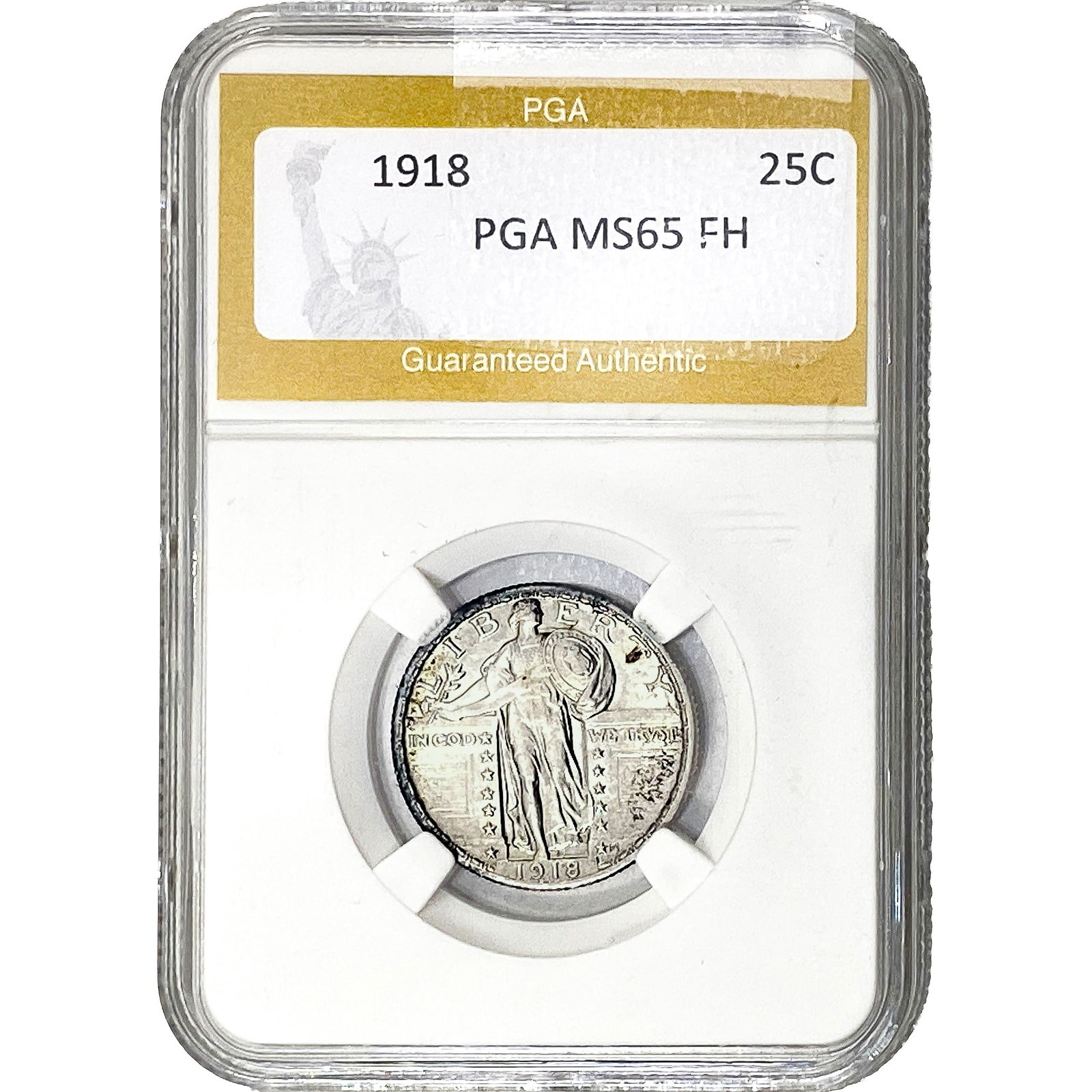 1918 Standing Liberty Quarter PGA MS65 FH (1 of 2)