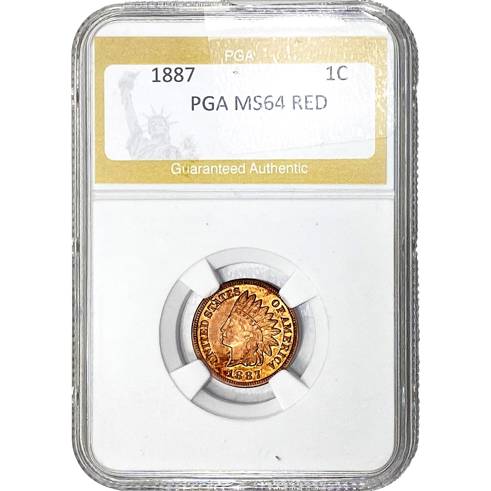 1887 Indian Head Cent PGA MS64 RED (1 of 2)