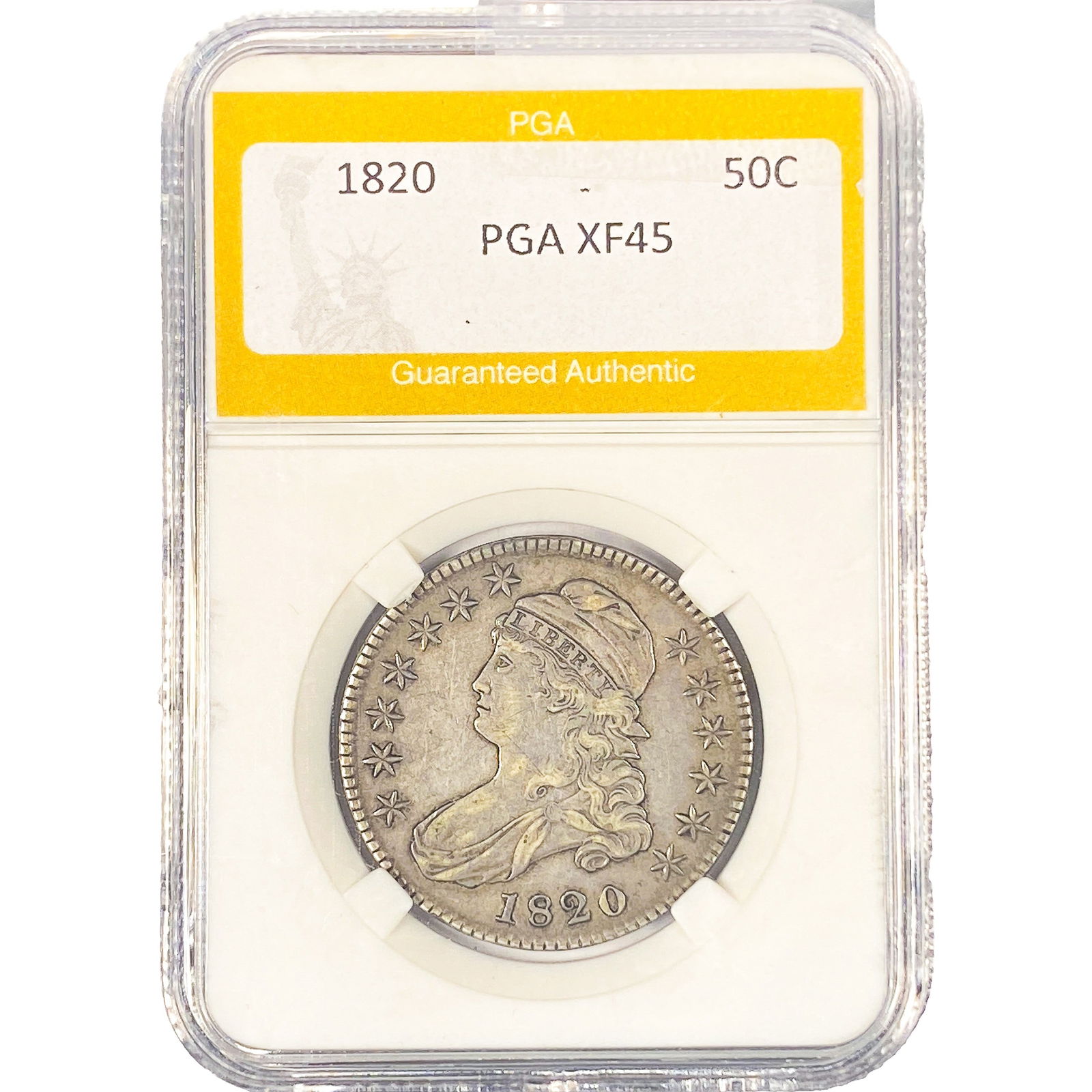 1820 Capped Bust Half Dollar PGA XF45 (1 of 2)