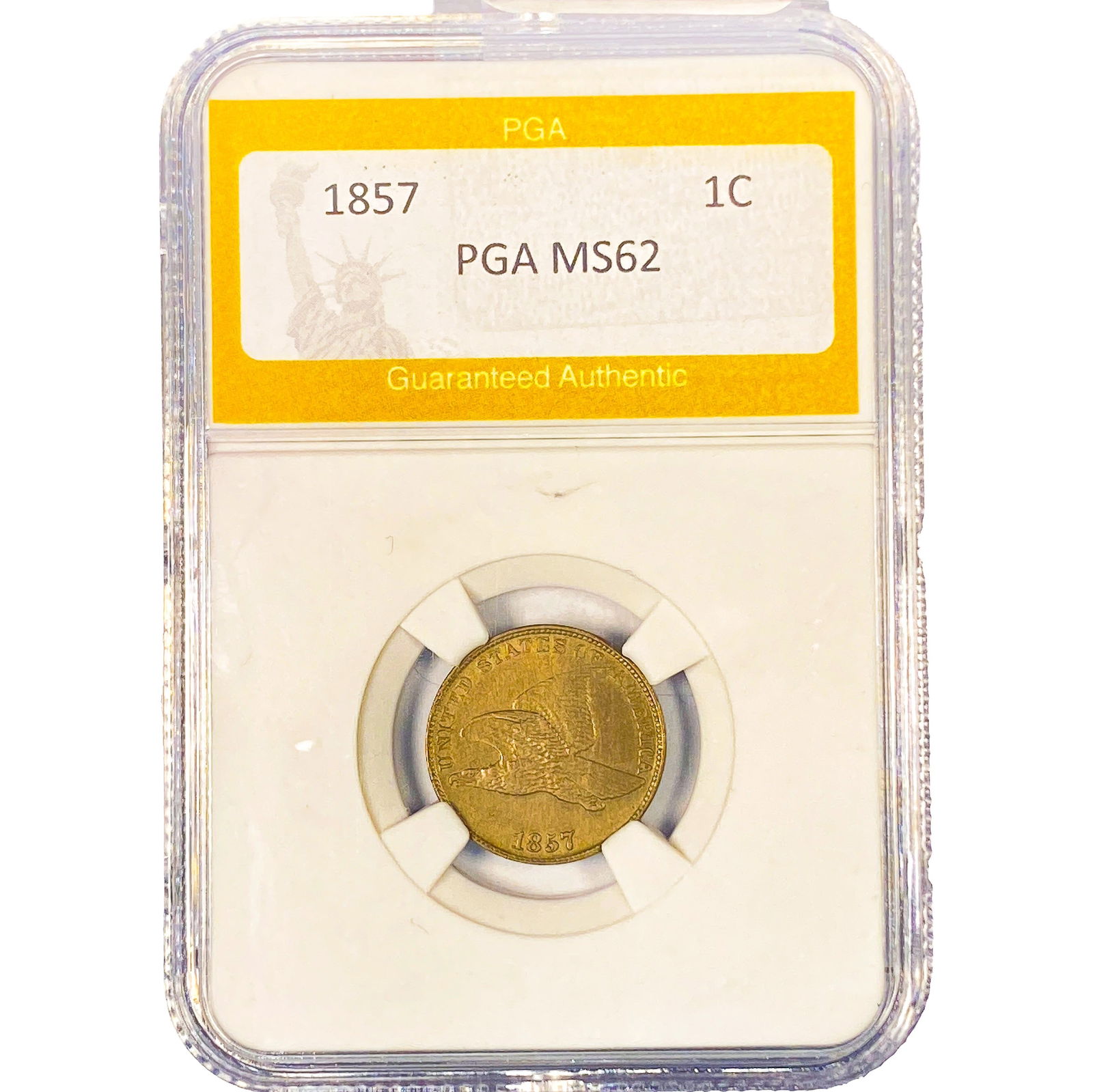 1857 Flying Eagle Cent PGA MS62 (1 of 2)