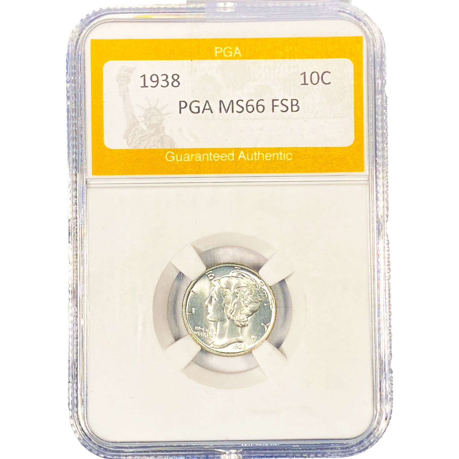1938 Mercury Silver Dime PGA MS66 FSB (1 of 2)