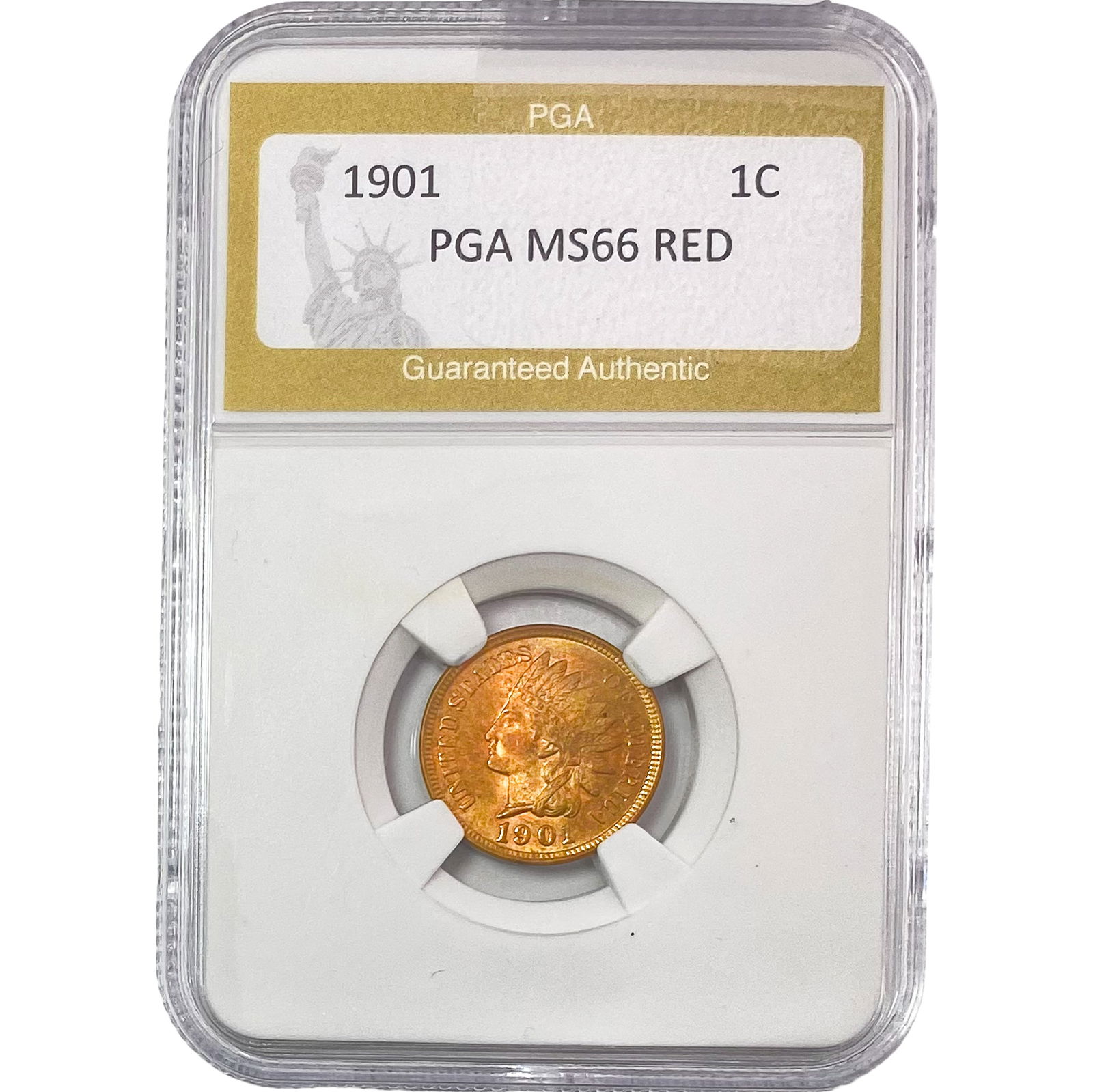 1901 Indian Head Cent PGA MS66 RED (1 of 2)