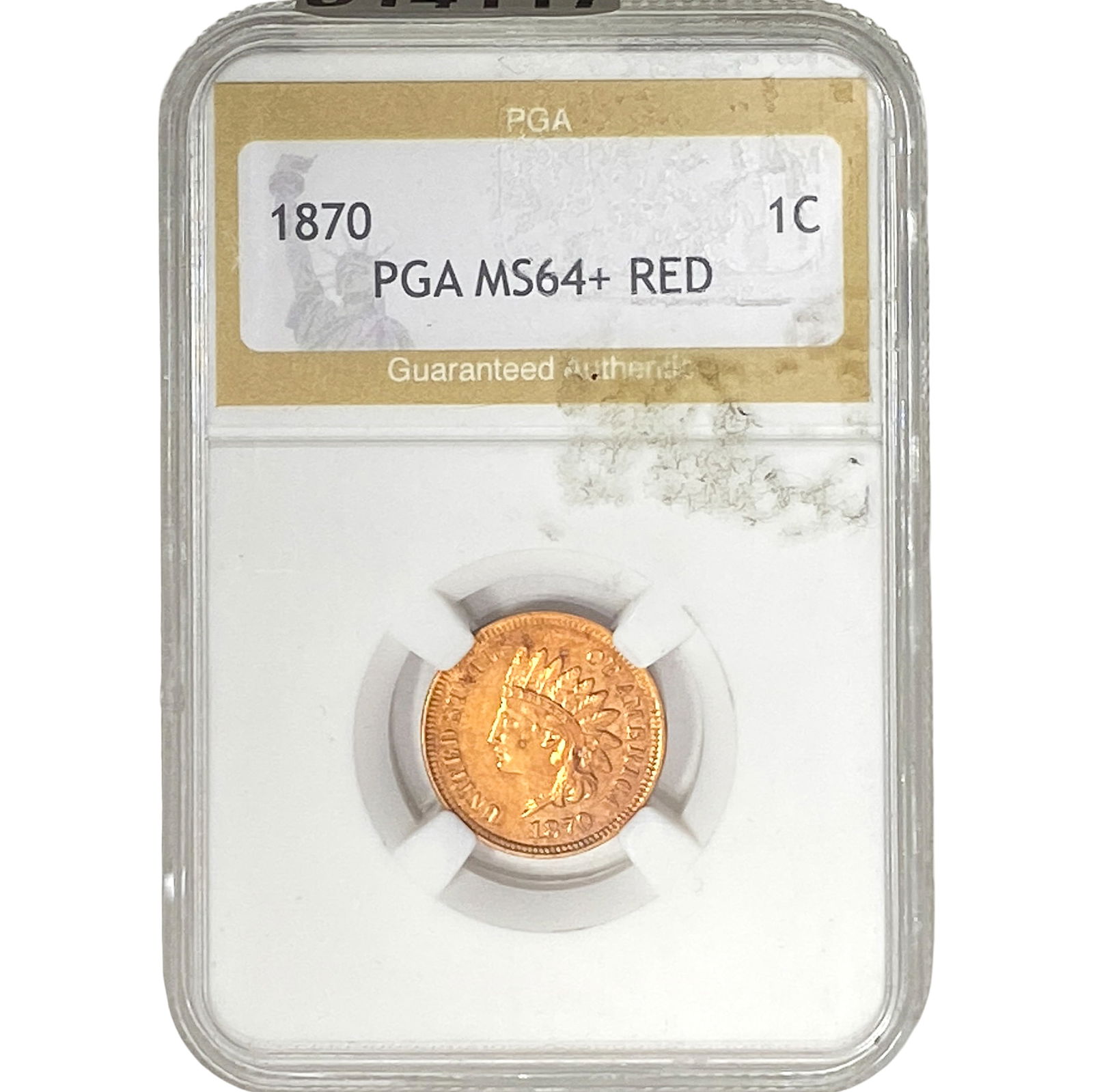 1870 Indian Head Cent PGA MS64+ RED (1 of 2)