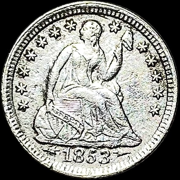 1853 Seated Liberty Half Dime NEARLY UNCIRCULATED (1 of 2)