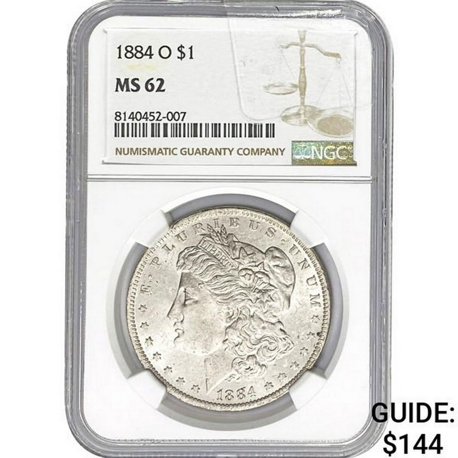 1884-O Morgan Silver Dollar NGC MS62 (1 of 2)