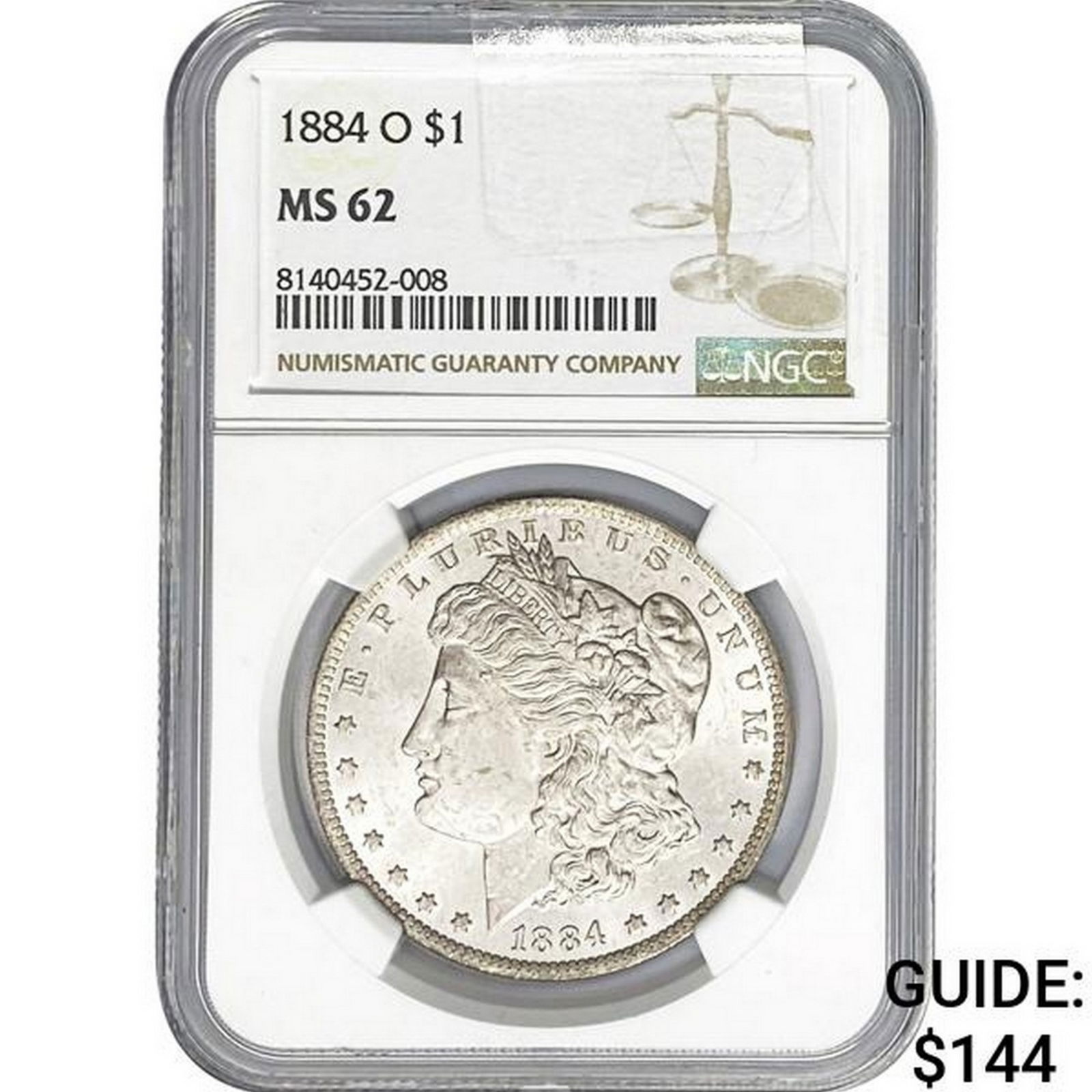 1884-O Morgan Silver Dollar NGC MS62 (1 of 2)