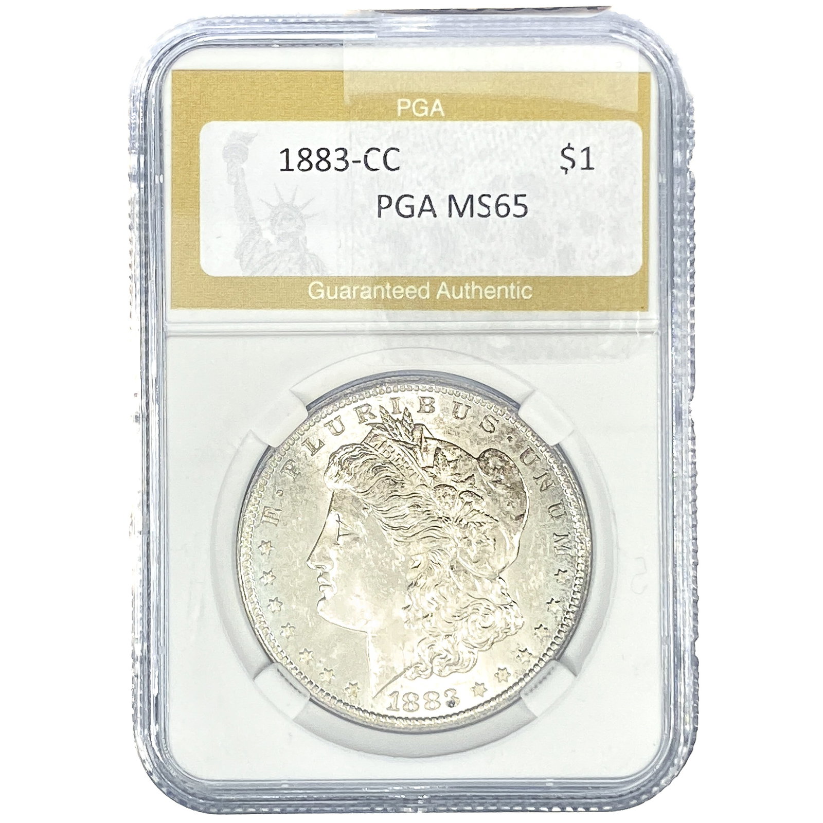 1883-CC Morgan Silver Dollar PGA MS65: 1883-CC Morgan Silver Dollar PGA MS65