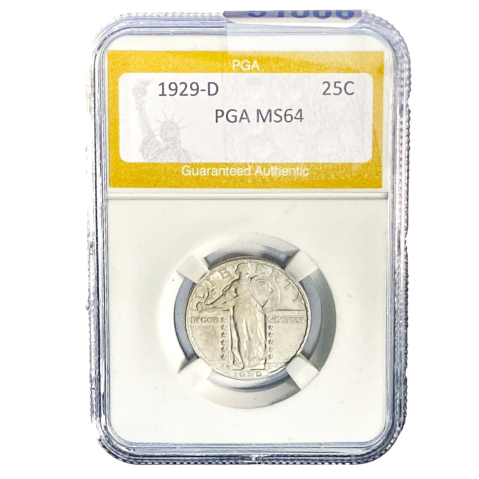 1929-D Standing Liberty Quarter PGA MS64: 1929-D Standing Liberty Quarter PGA MS64