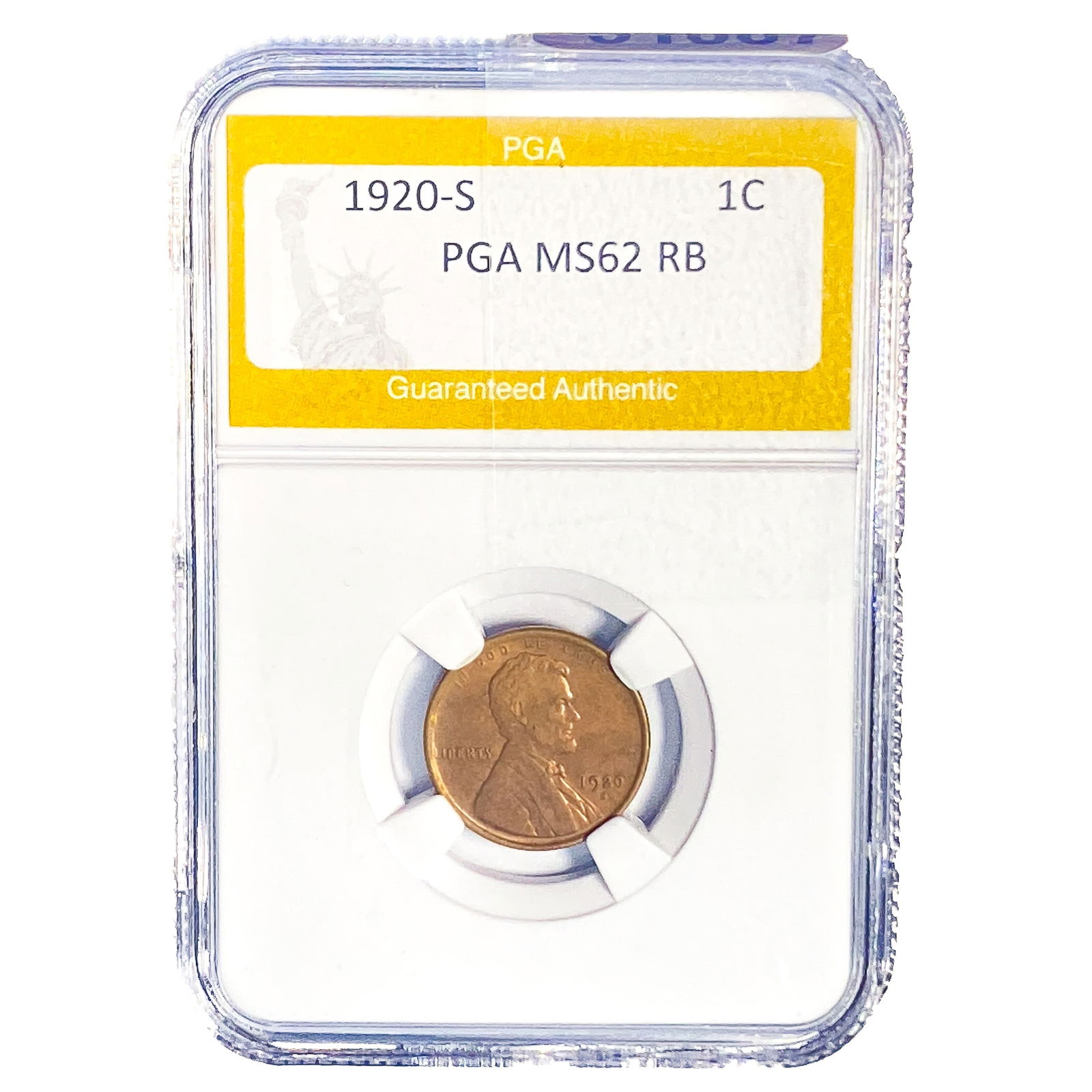 1920-S Wheat Cent PGA MS62 RB (1 of 2)