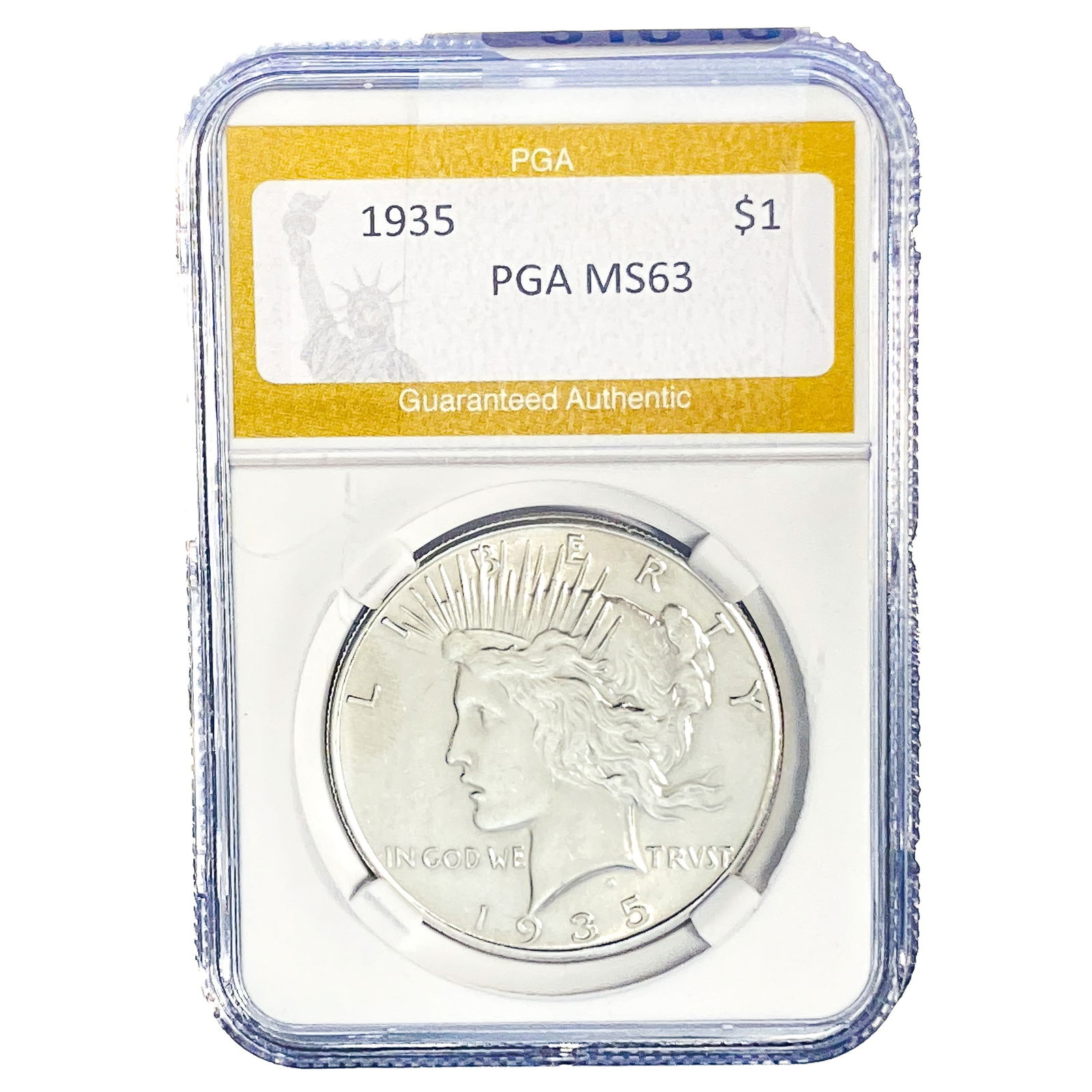 1935 Silver Peace Dollar PGA MS63 (1 of 2)