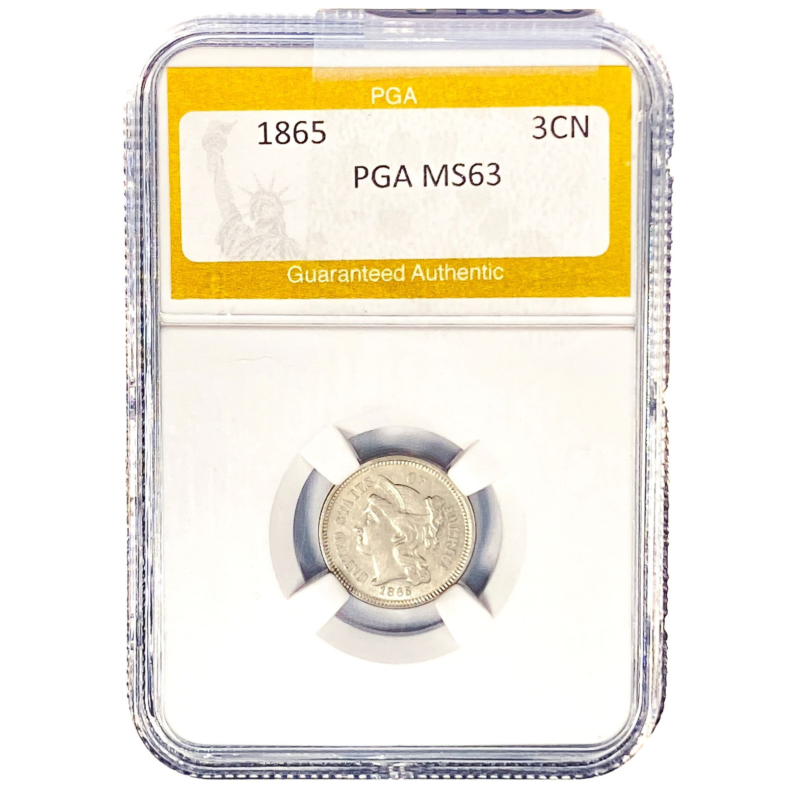 1865 Nickel Three Cent PGA MS63 (1 of 2)