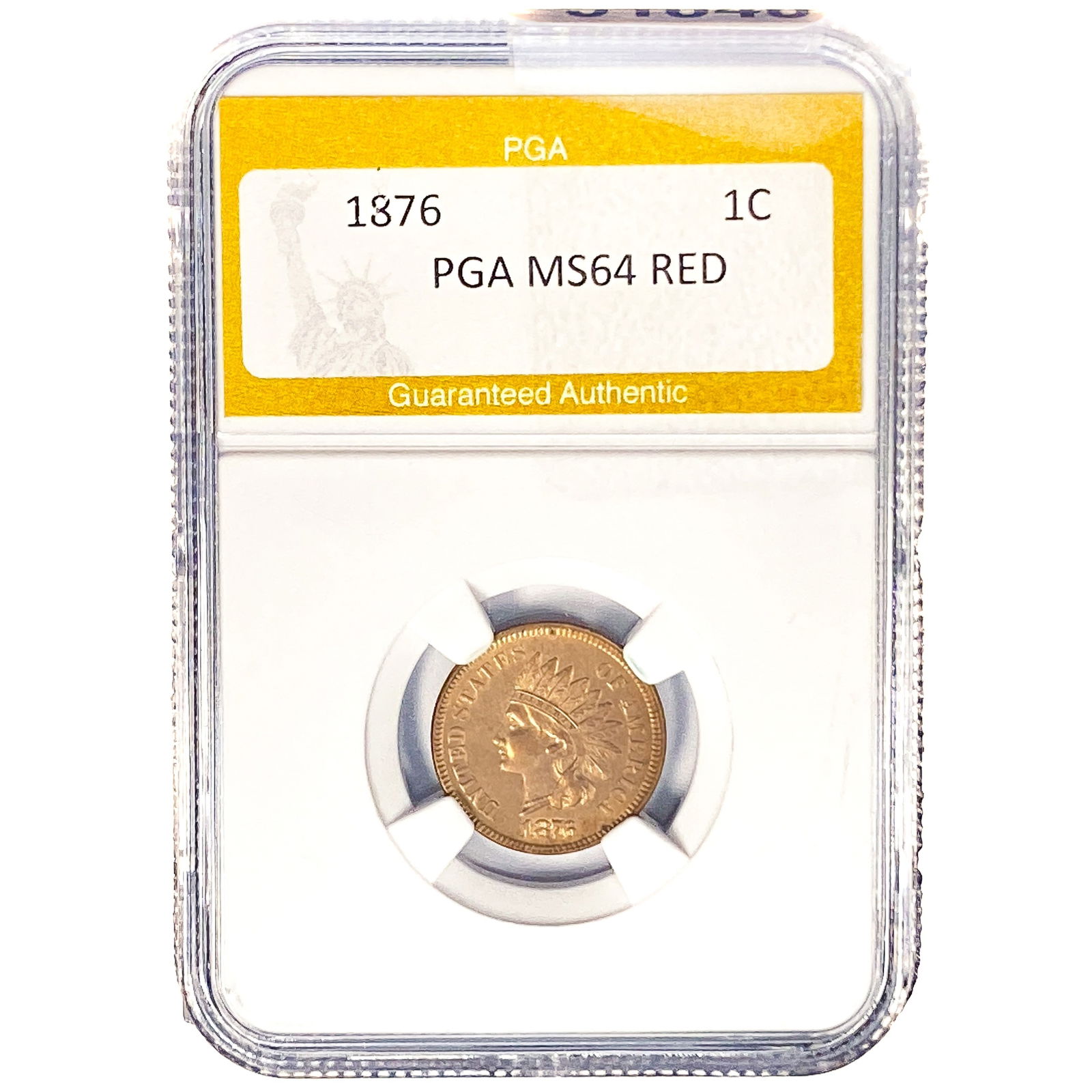 1876 Indian Head Cent PGA MS64 RED (1 of 2)