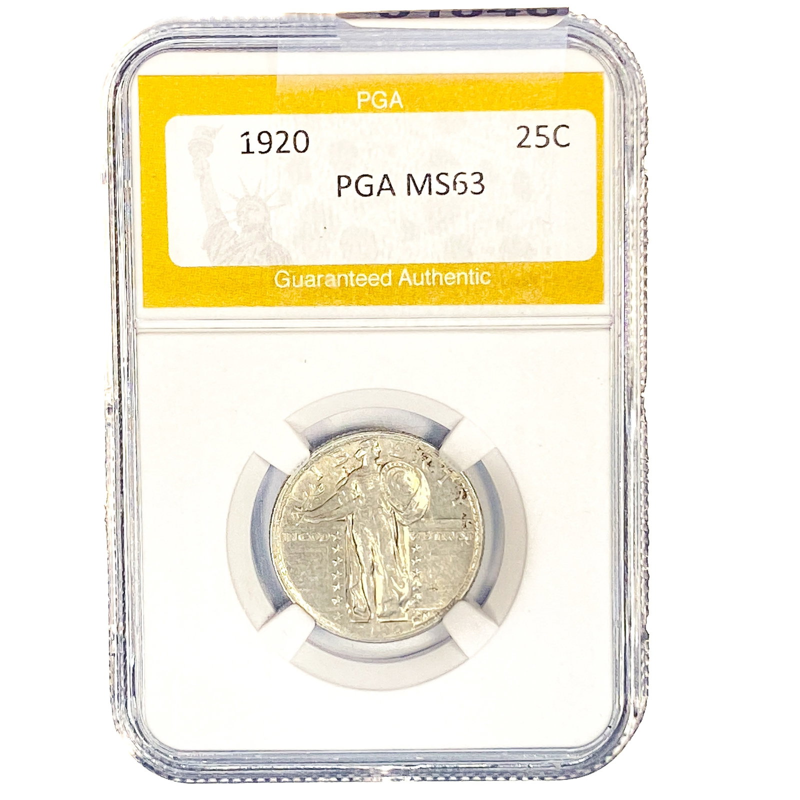 1920 Standing Liberty Quarter PGA MS63: 1920 Standing Liberty Quarter PGA MS63