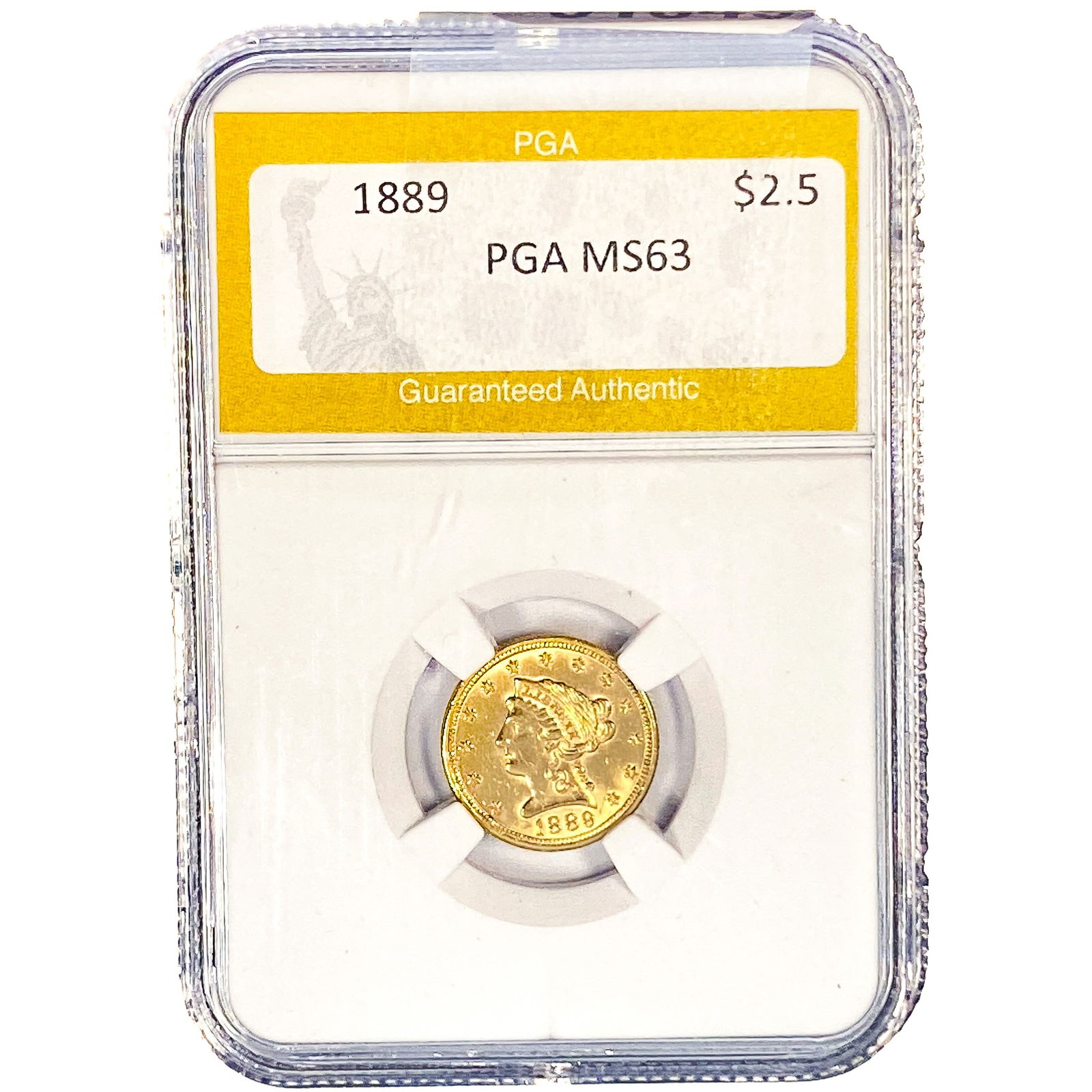 1889 $2.50 Gold Quarter Eagle PGA MS63 (1 of 2)