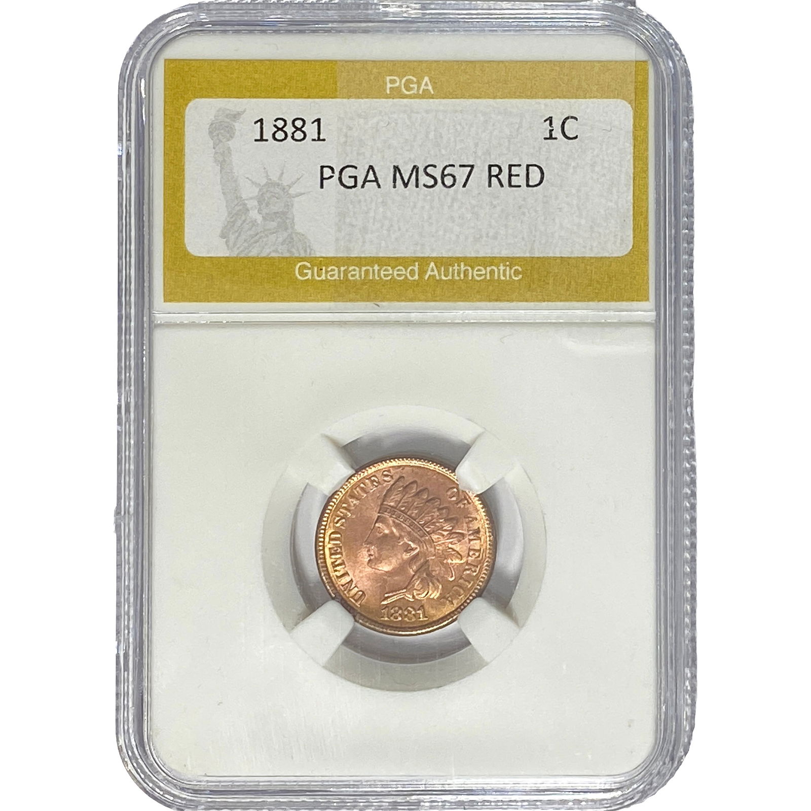 1881 Indian Head Cent PGA MS67 RED (1 of 2)