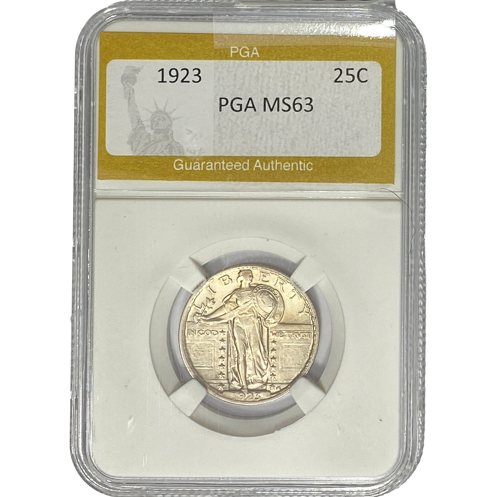 1923 Standing Liberty Quarter PGA MS63: 1923 Standing Liberty Quarter PGA MS63