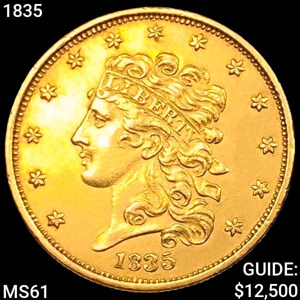 1835 $5 Gold Half Eagle UNCIRCULATED (1 of 2)