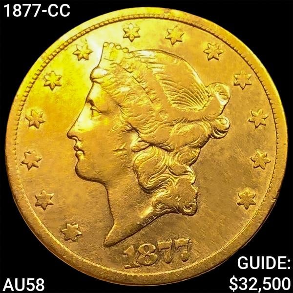 1877-CC $20 Gold Double Eagle CHOICE AU (1 of 2)