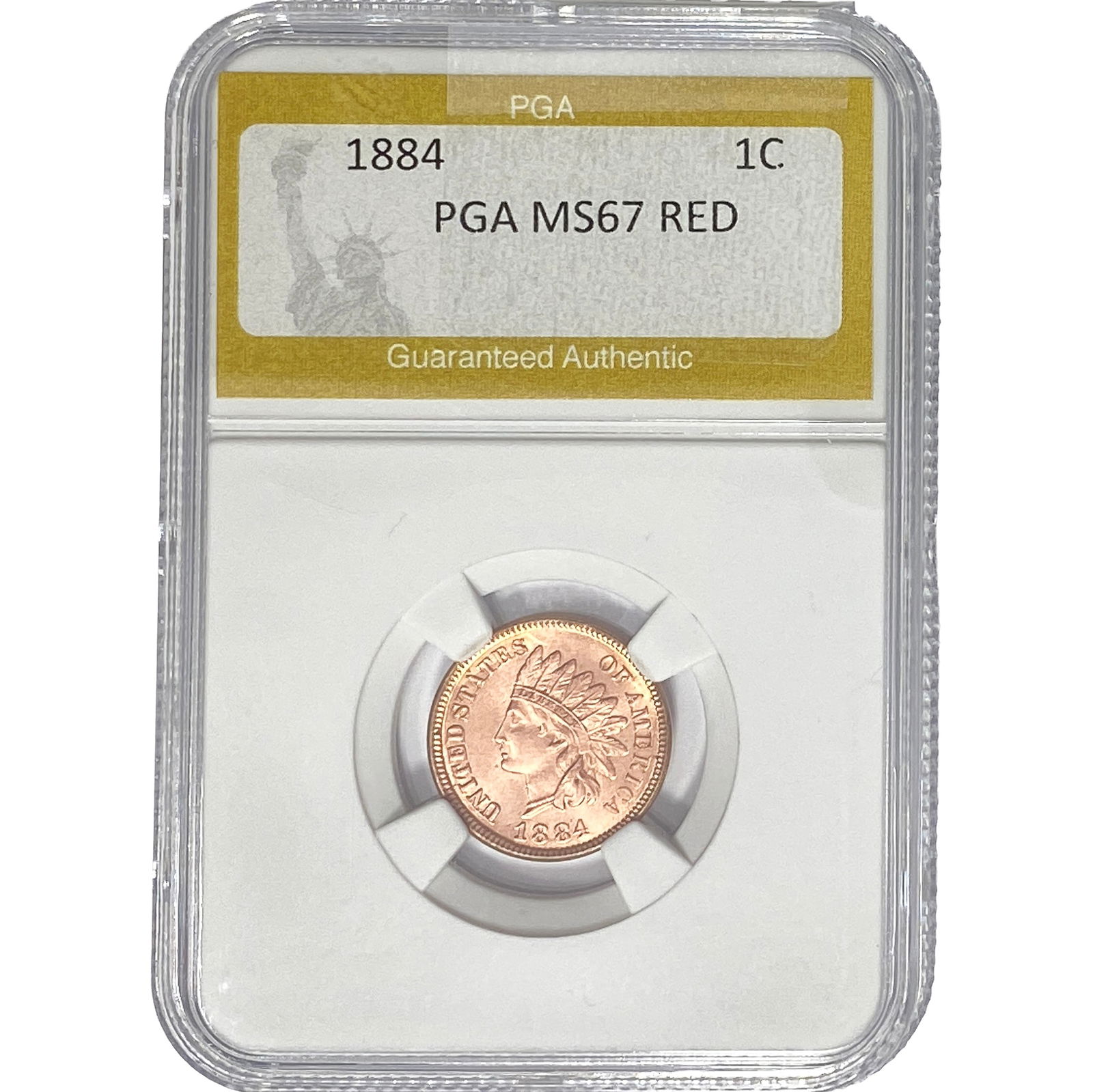 1884 Indian Head Cent PGA MS67 RED (1 of 2)