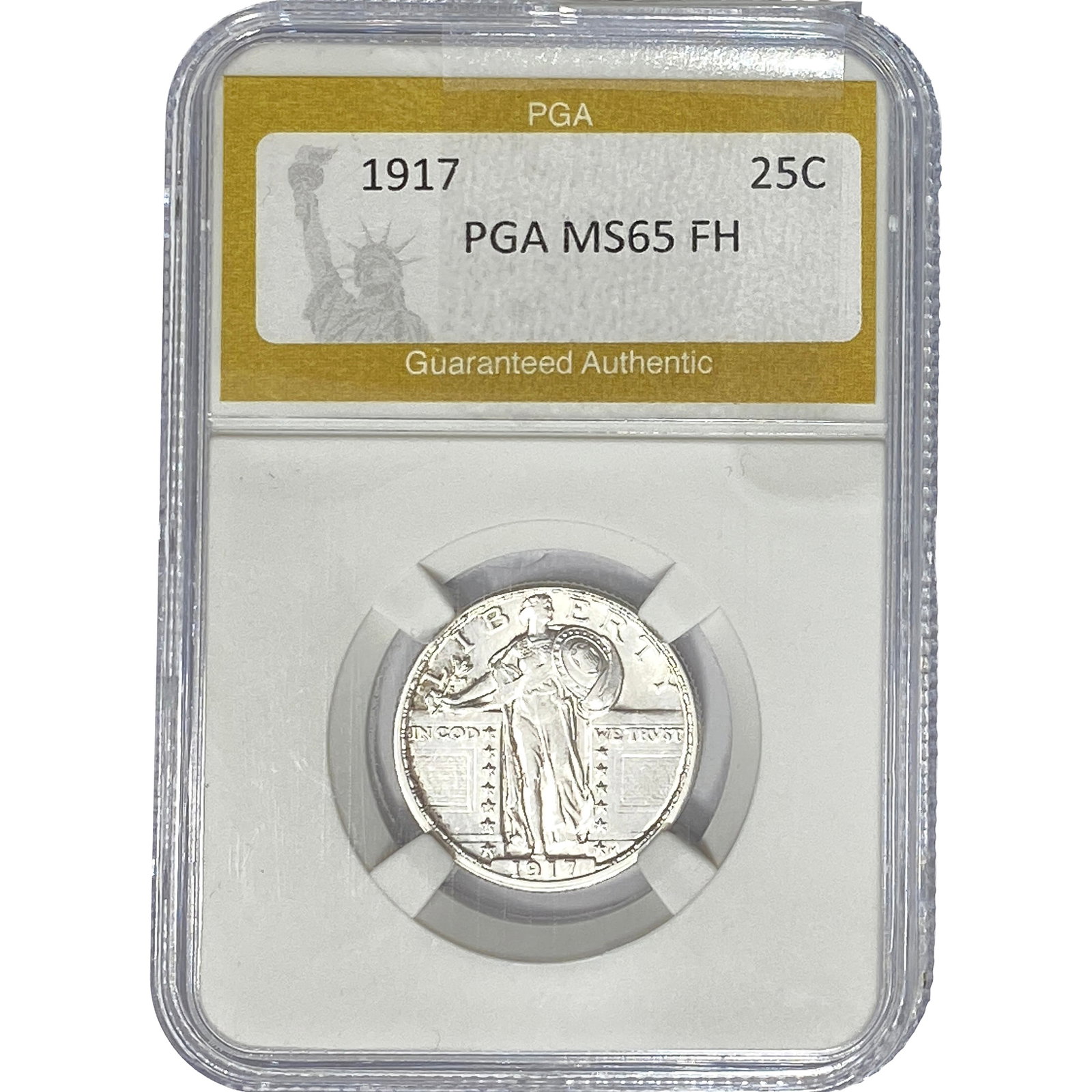 1917 Standing Liberty Quarter PGA MS65 FH: 1917 Standing Liberty Quarter PGA MS65 FH